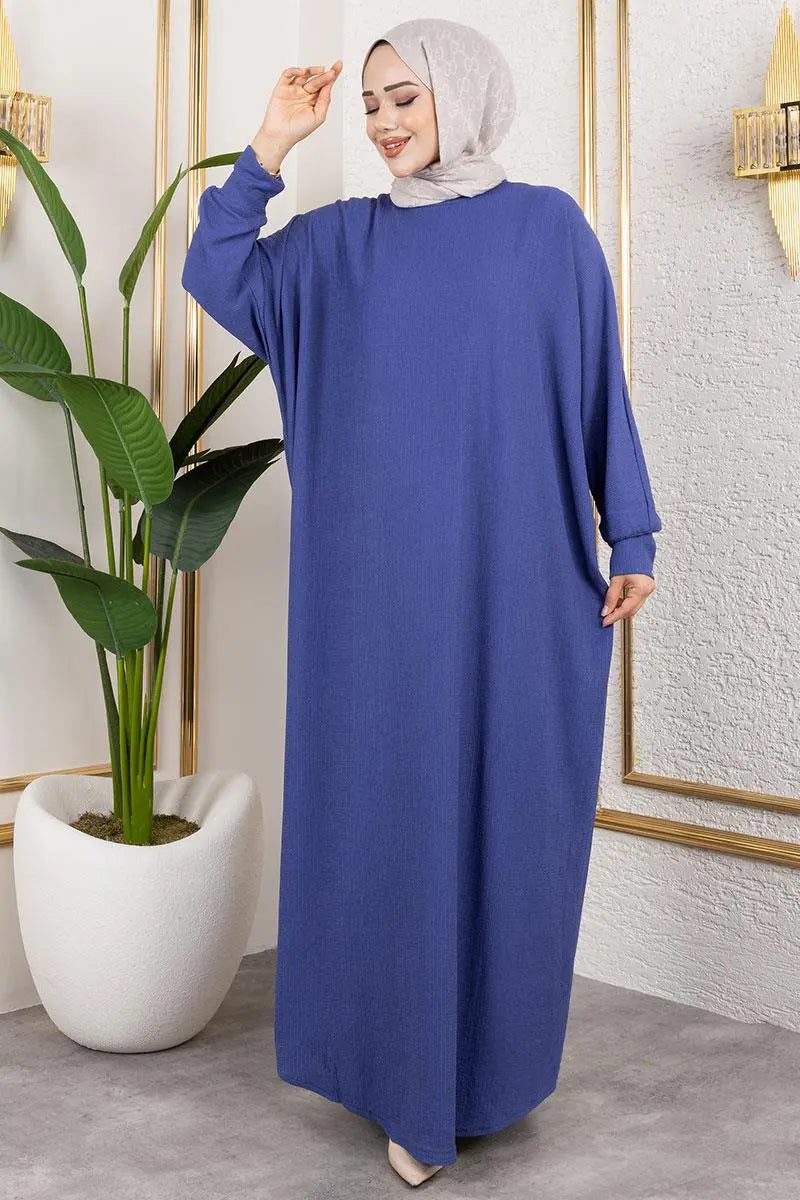 Batwing Sleeve Crepe Dress, view 3