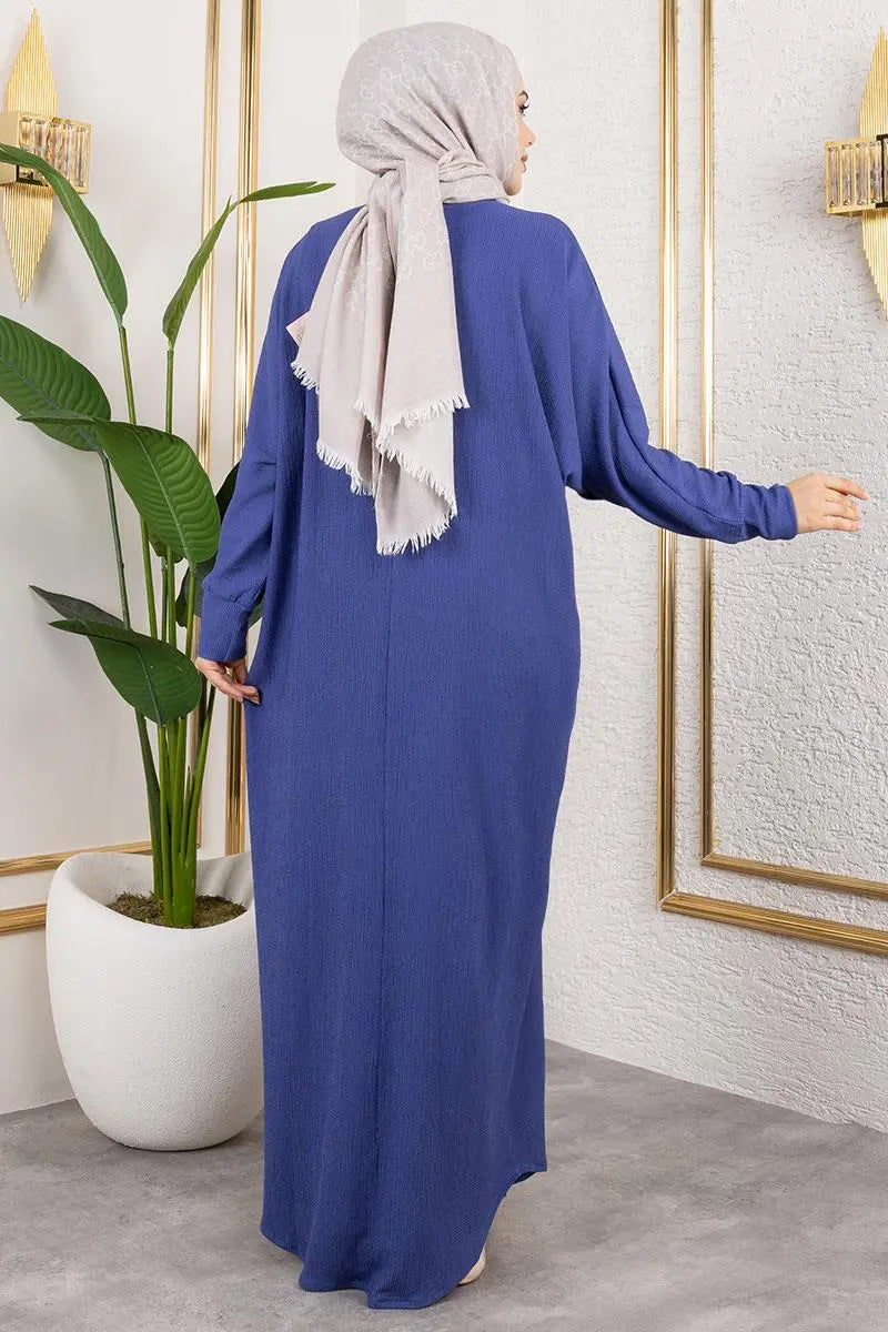 Batwing Sleeve Crepe Dress, view 4