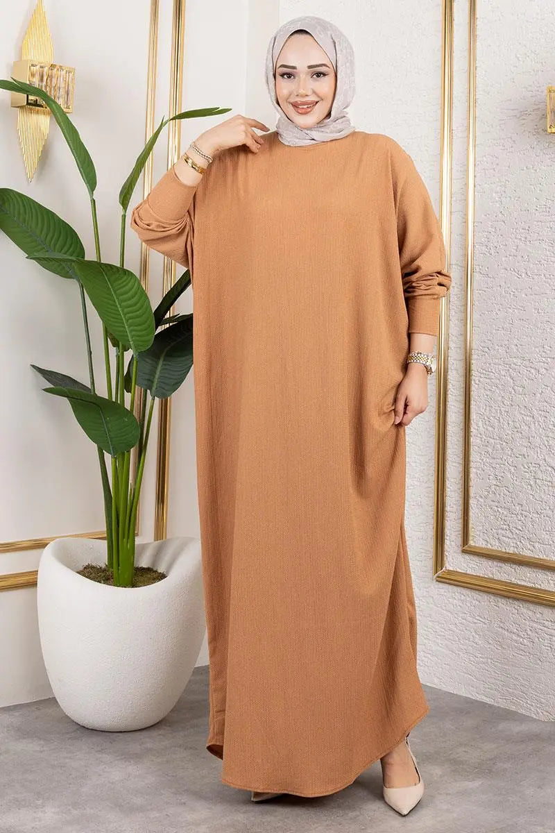 Batwing Sleeve Crepe Dress, view 2