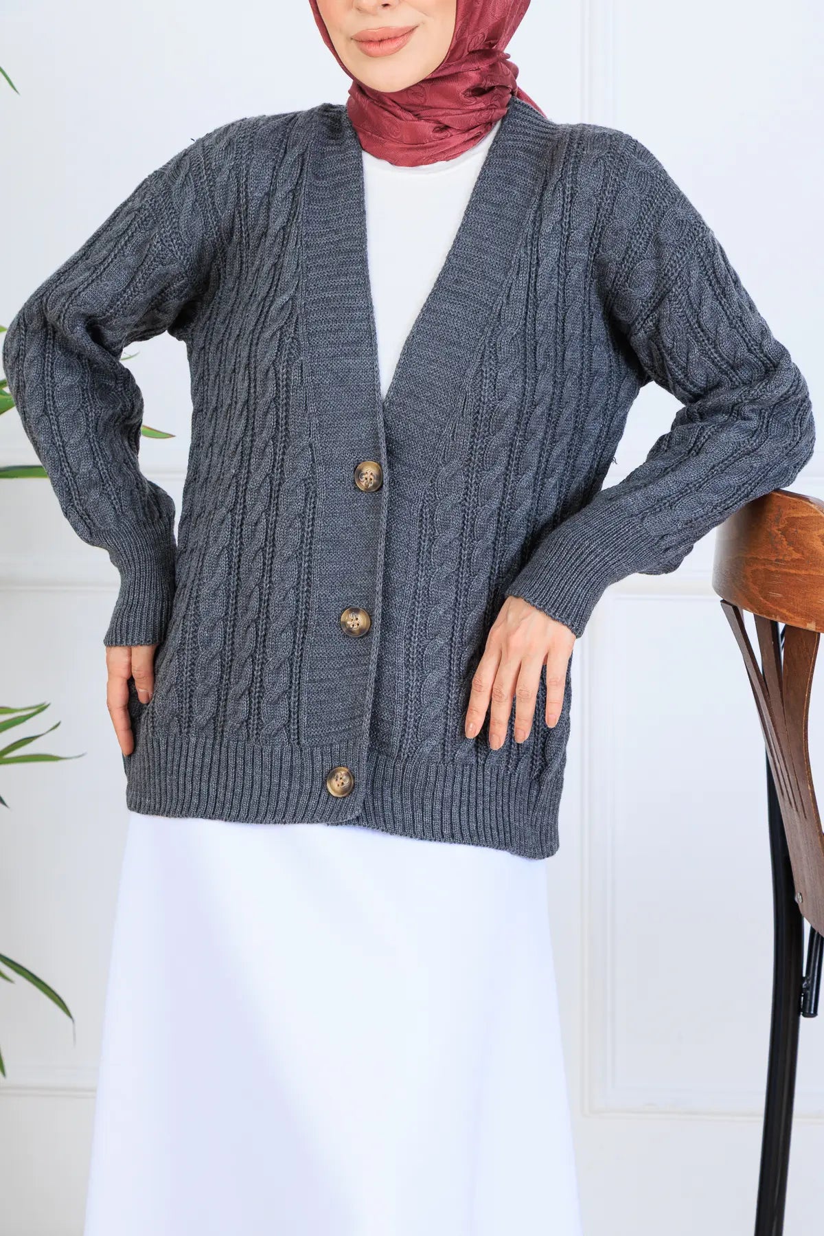 Hair Knit Short Knitwear Cardigan, view 2