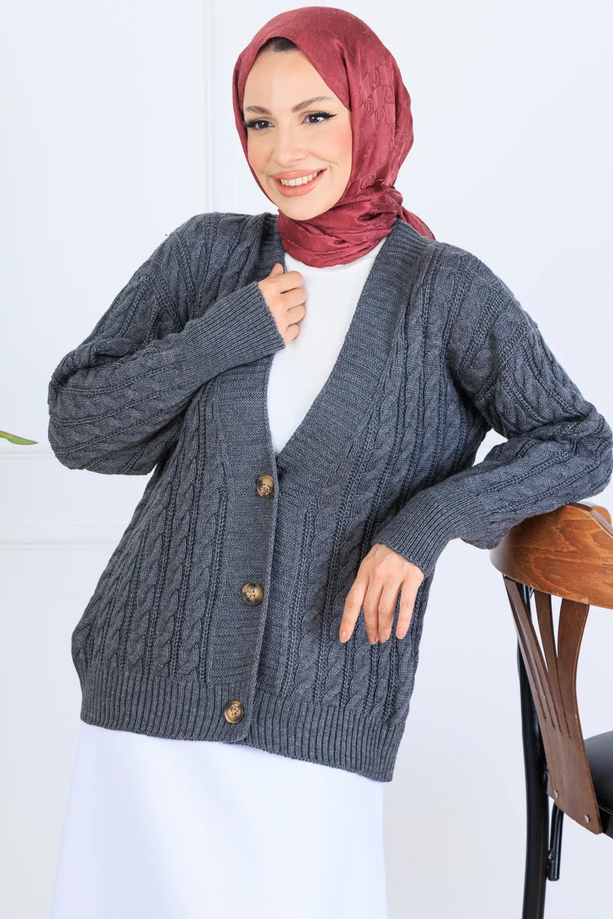 Hair Knit Short Knitwear Cardigan, view 3