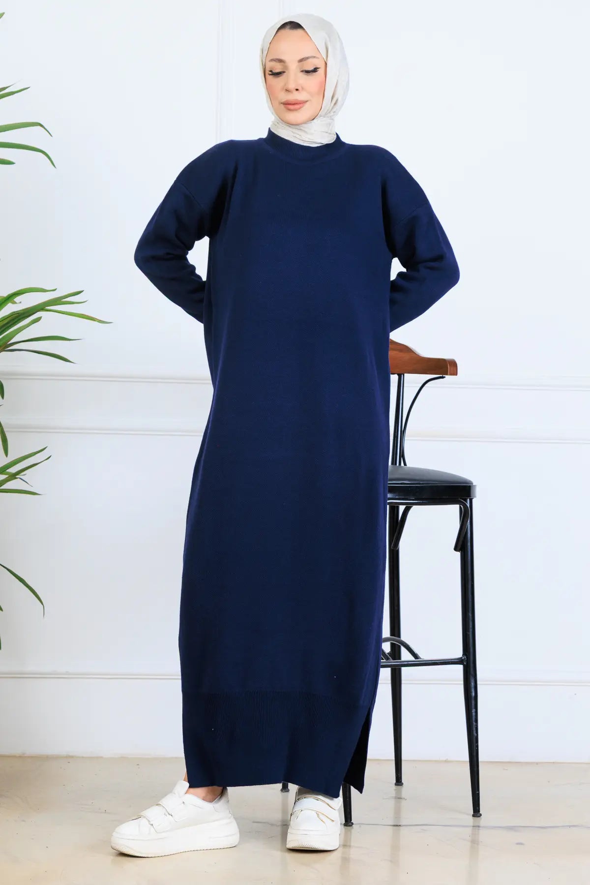 Slit Detailed Knit Dress, view 2