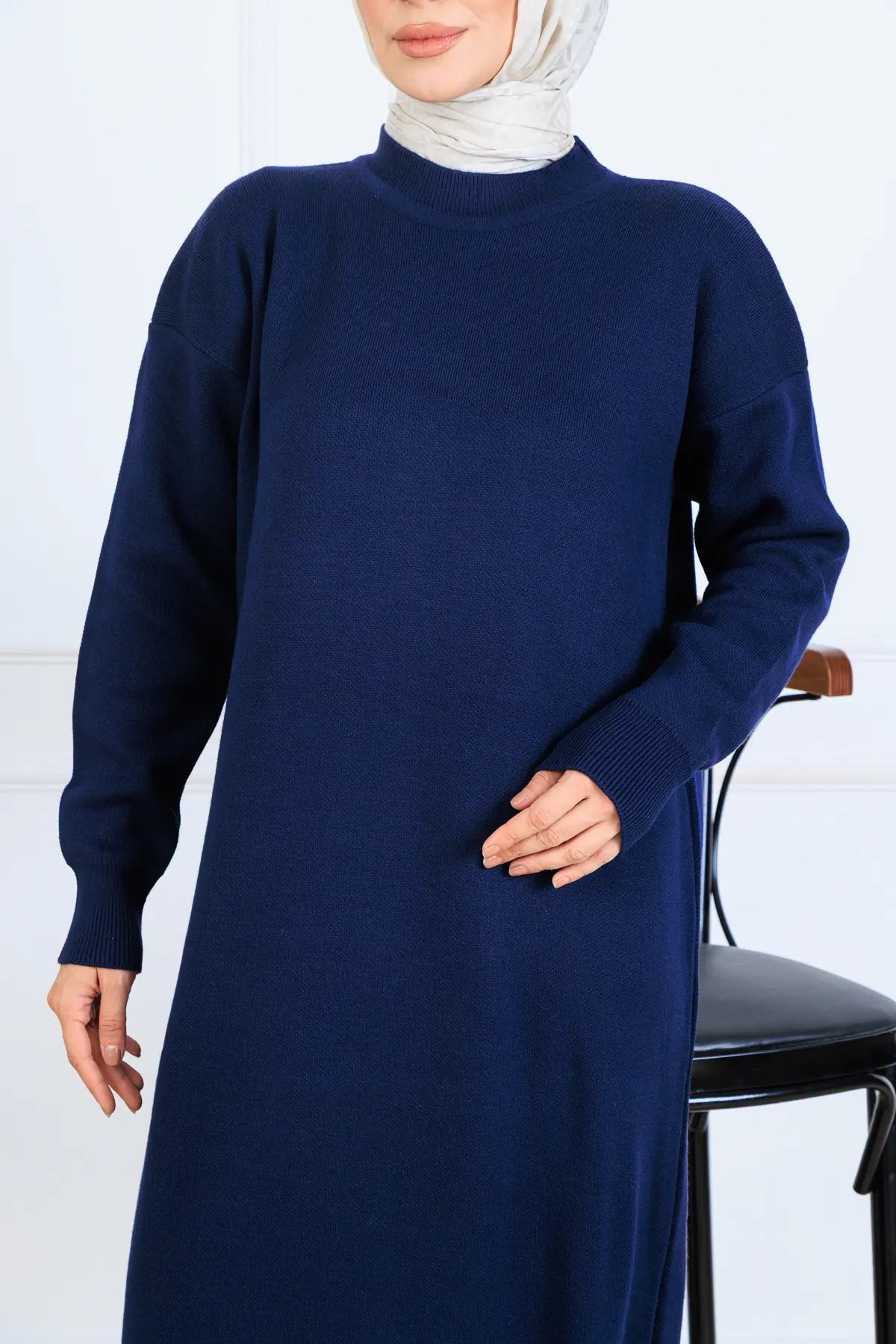 Slit Detailed Knit Dress, view 3