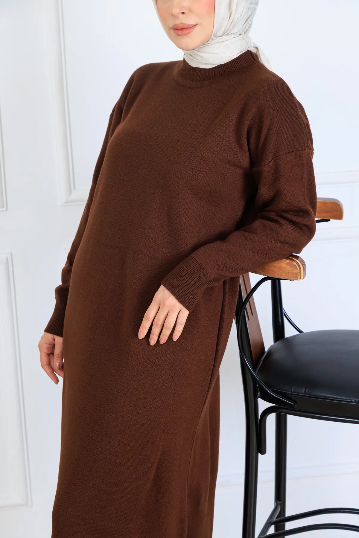Slit Detailed Knit Dress, view 2