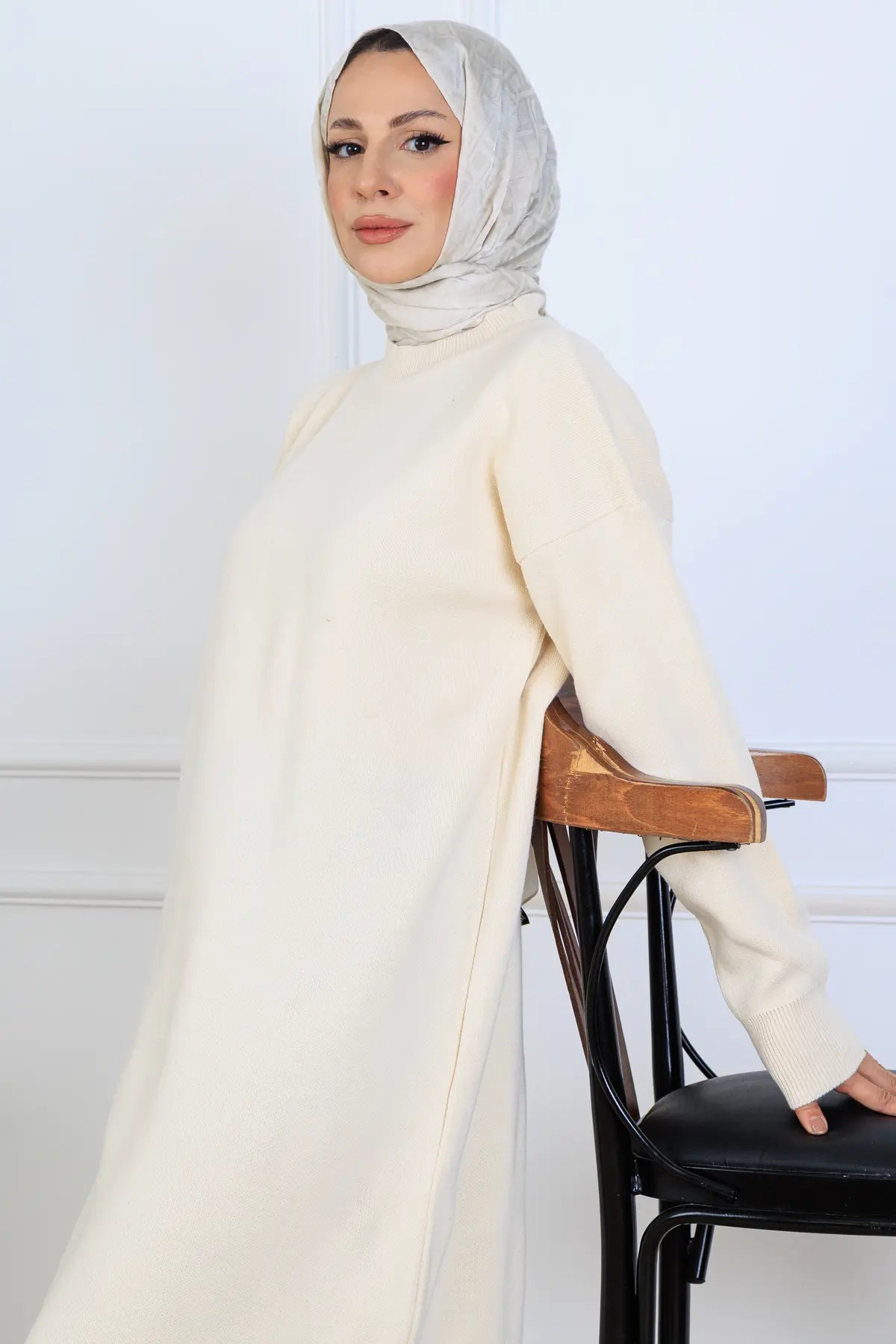 Slit Detailed Knit Dress, view 2