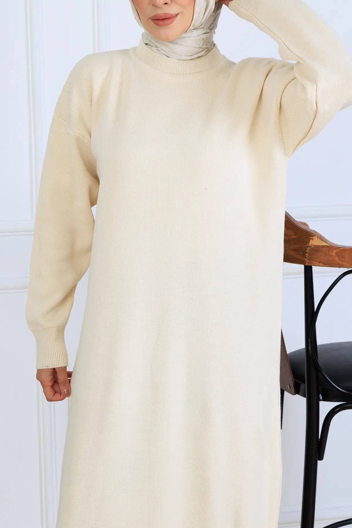 Slit Detailed Knit Dress, view 3
