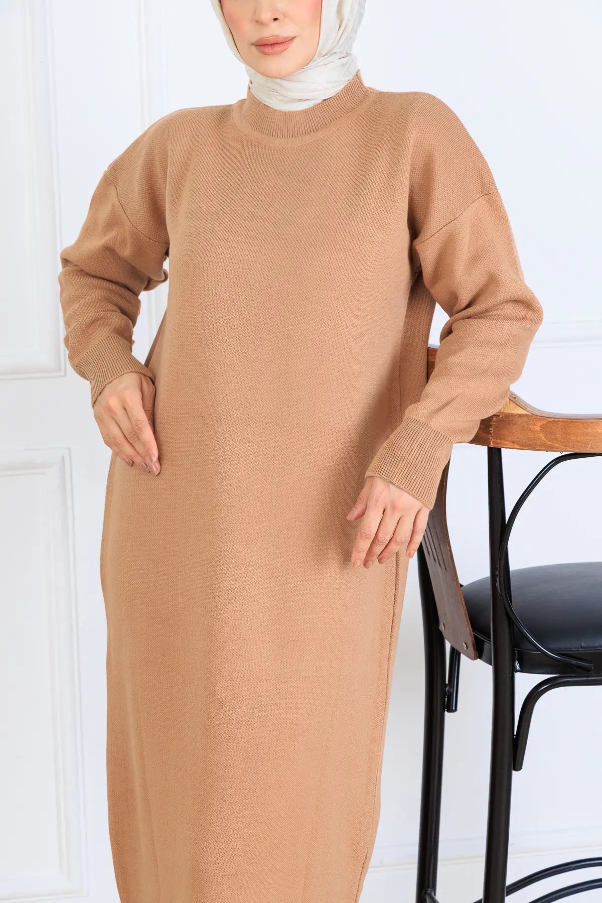 Slit Detailed Knit Dress, view 2