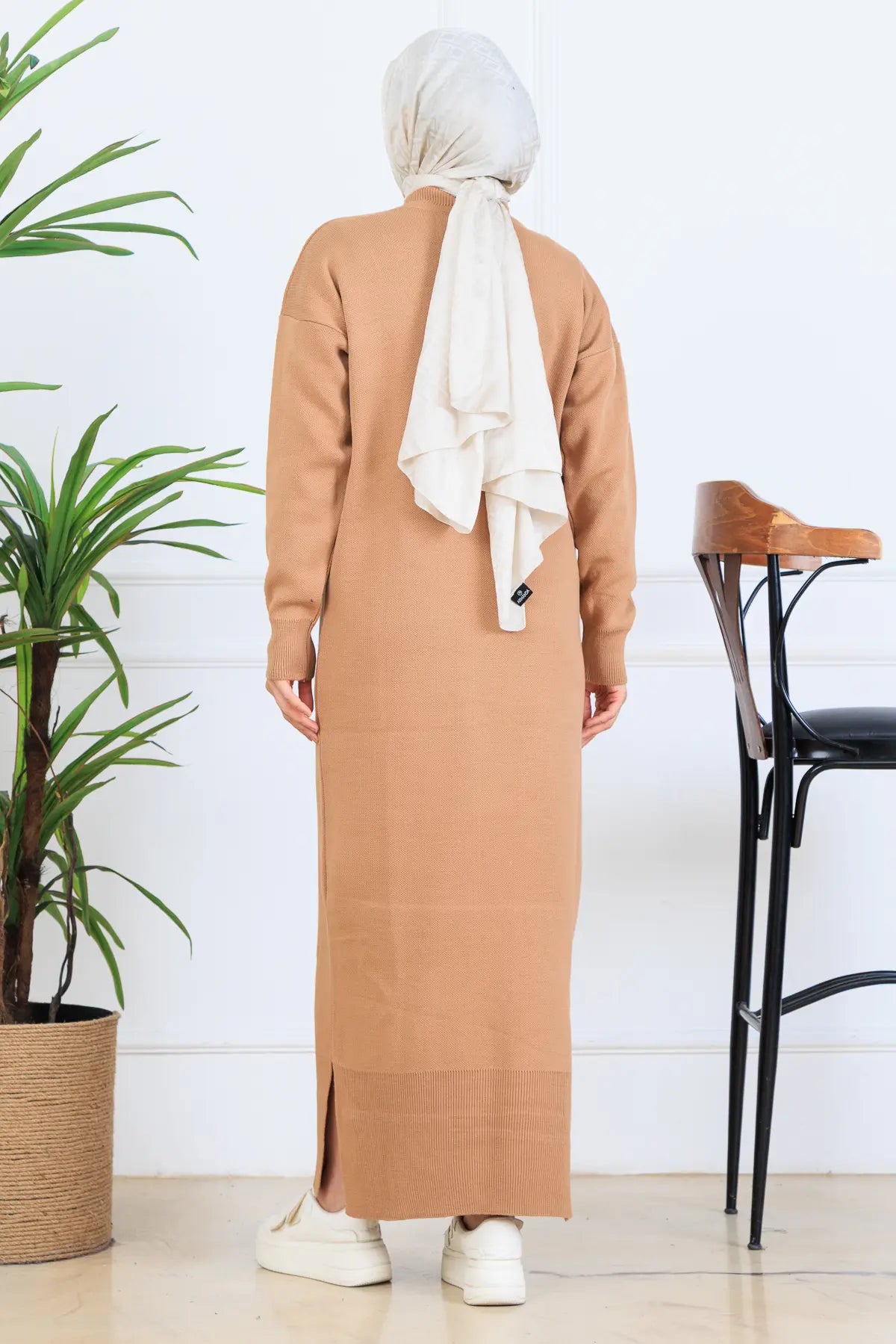 Slit Detailed Knit Dress, view 4