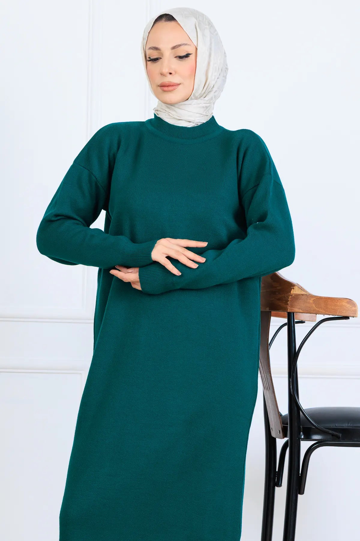 Slit Detailed Knit Dress, view 2