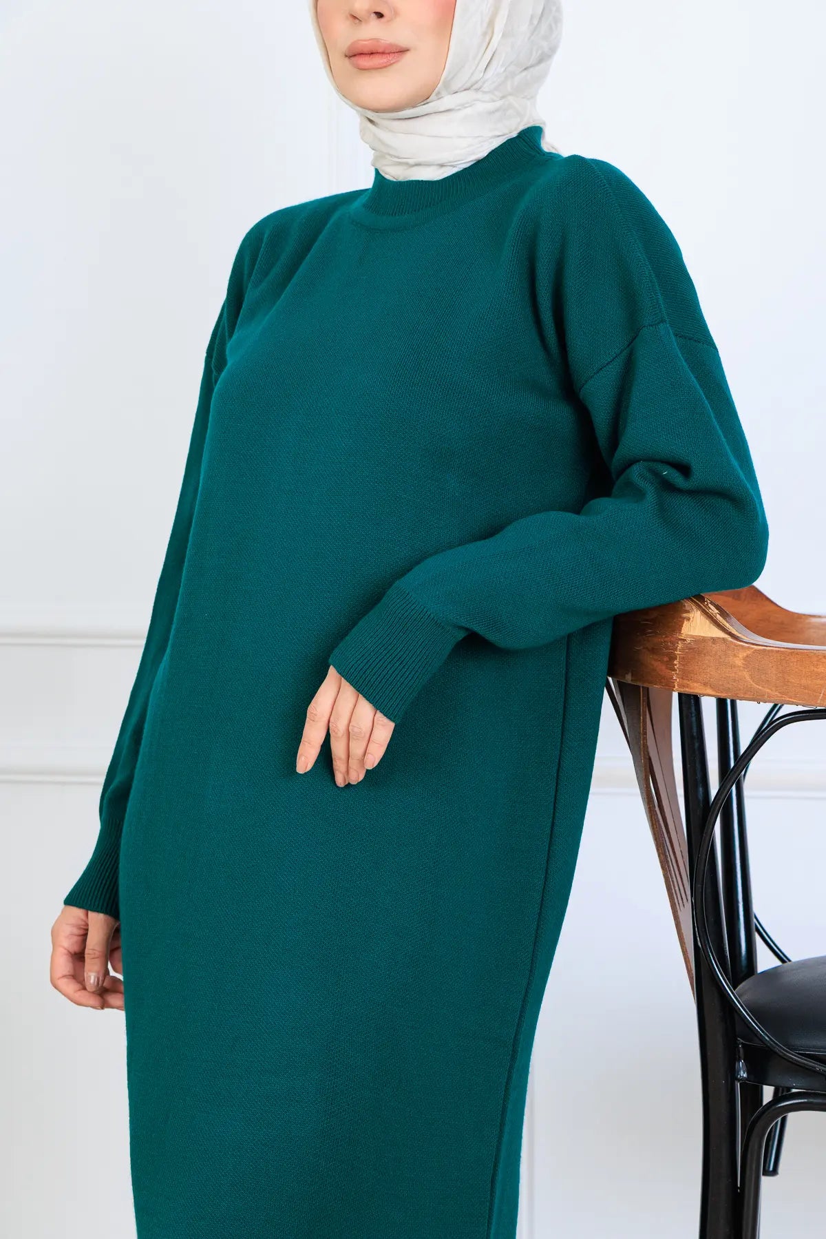 Slit Detailed Knit Dress, view 3