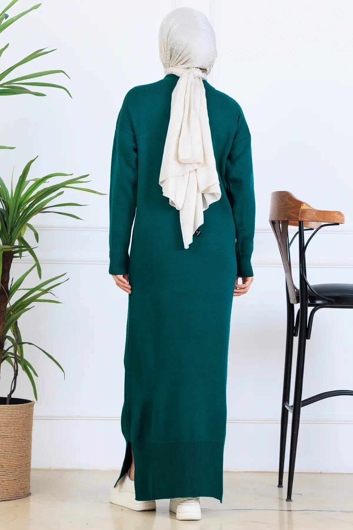 Slit Detailed Knit Dress, view 4