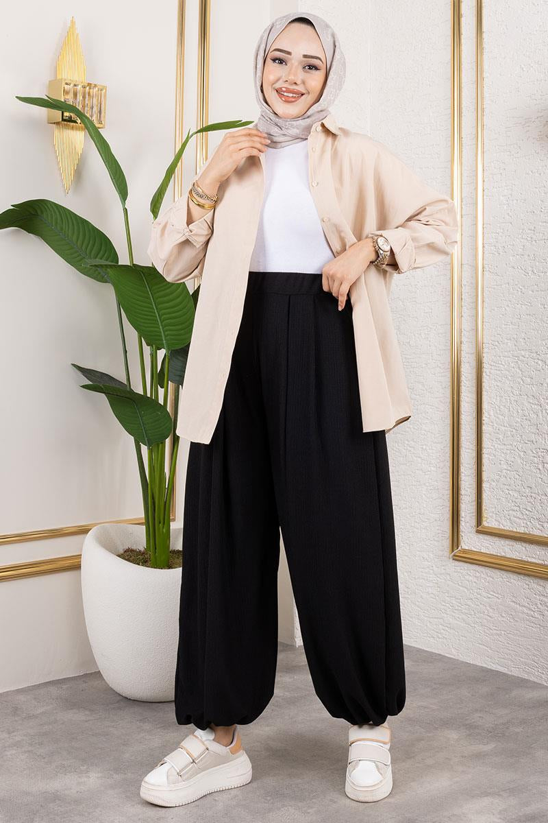 Elastic Waist Shalwar Trousers by NEOMODEST