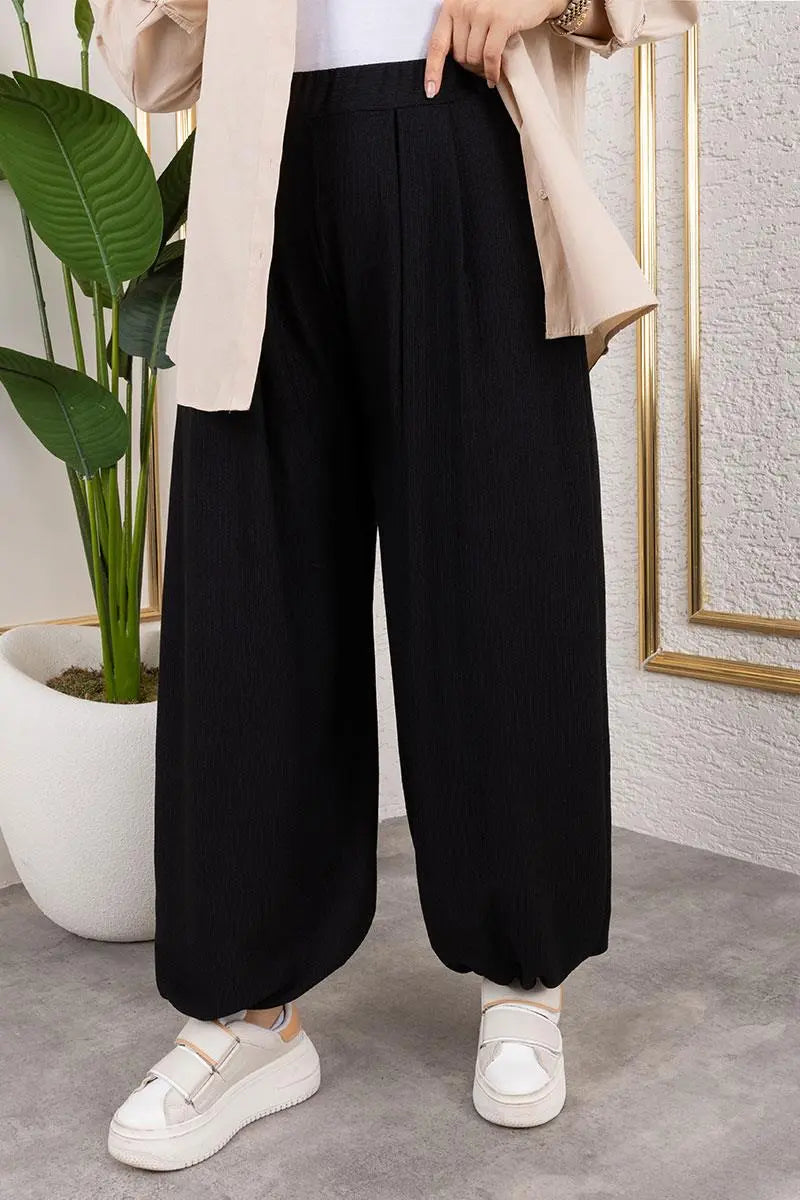 Elastic Waist Shalwar Trousers, view 2