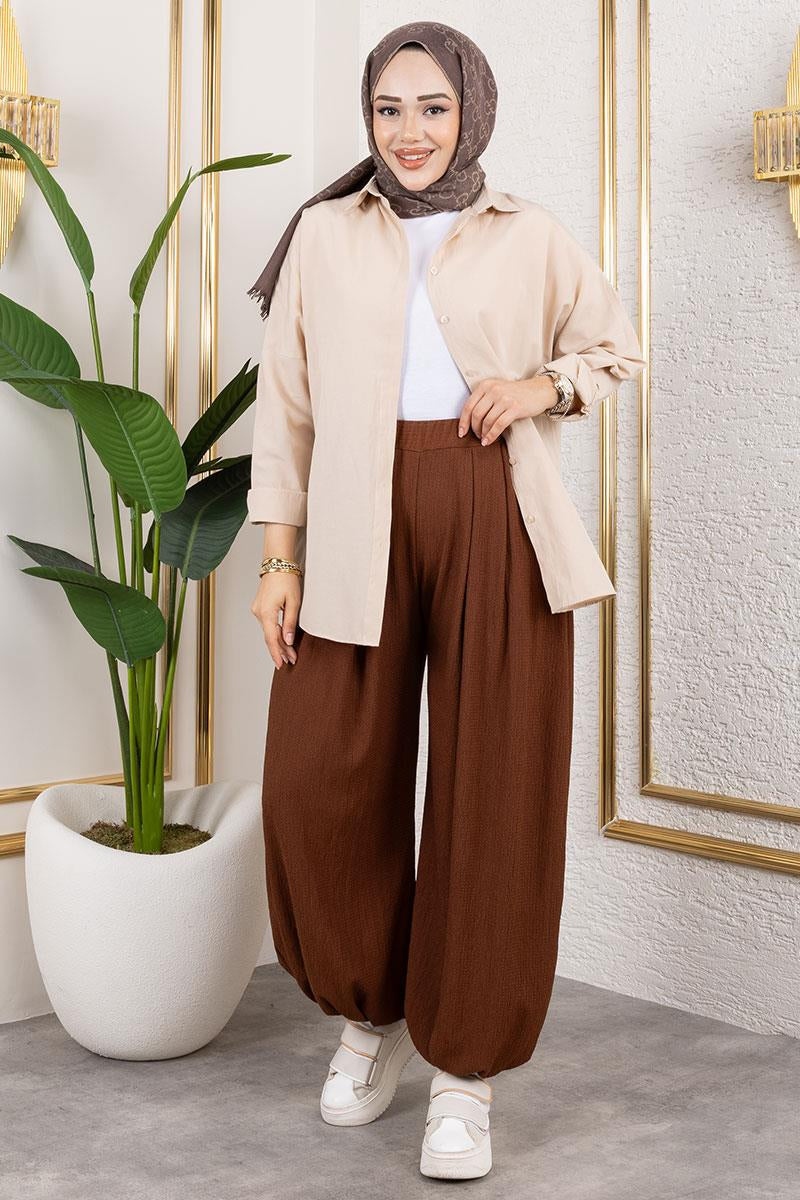 Elastic Waist Shalwar Trousers by NEOMODEST