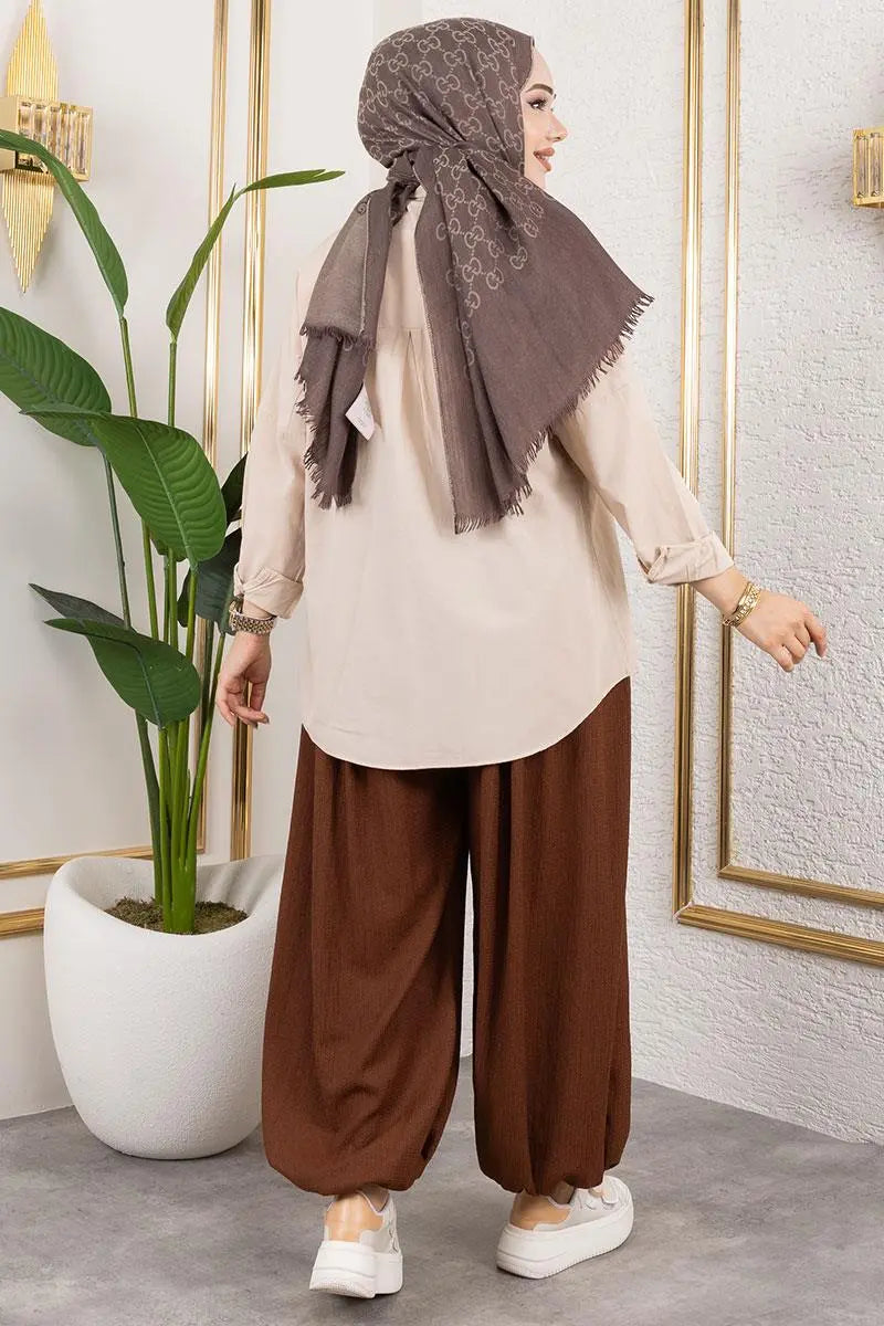 Elastic Waist Shalwar Trousers, view 4
