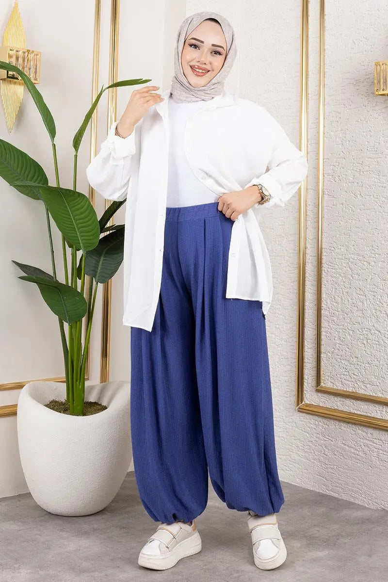 Elastic Waist Shalwar Trousers, view 3