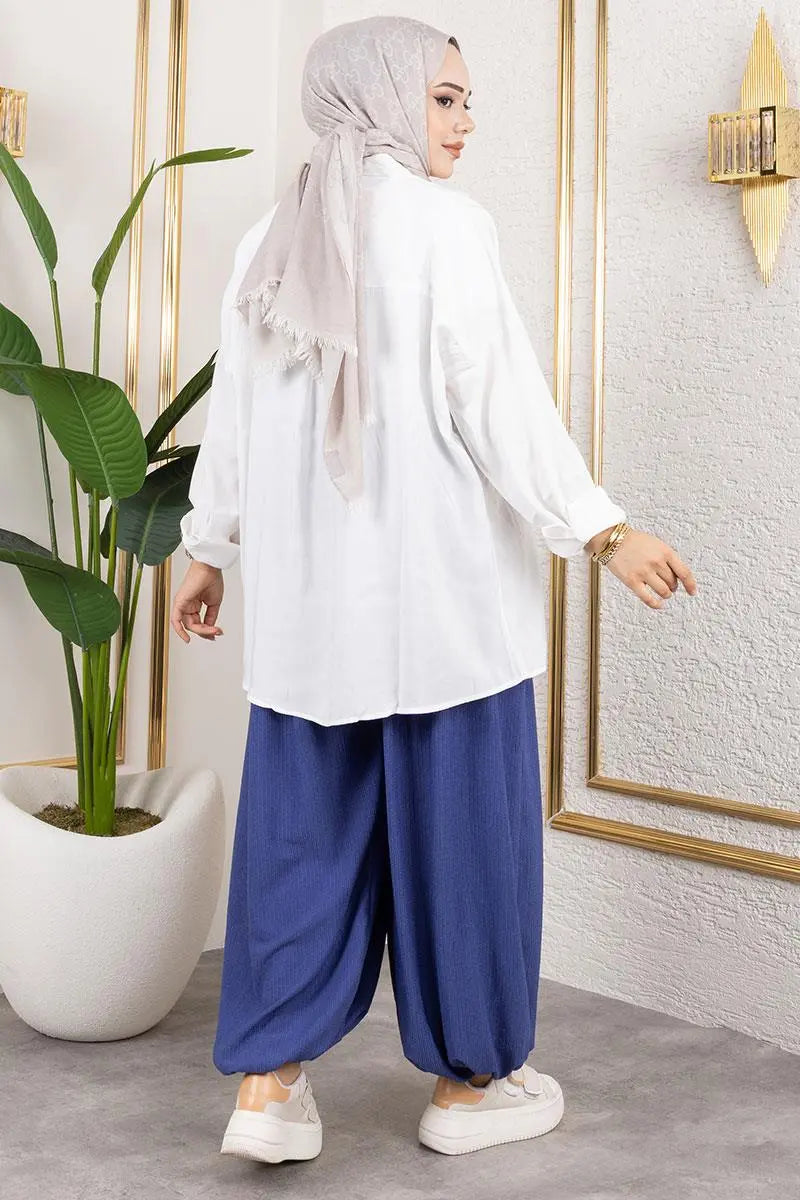 Elastic Waist Shalwar Trousers, view 4