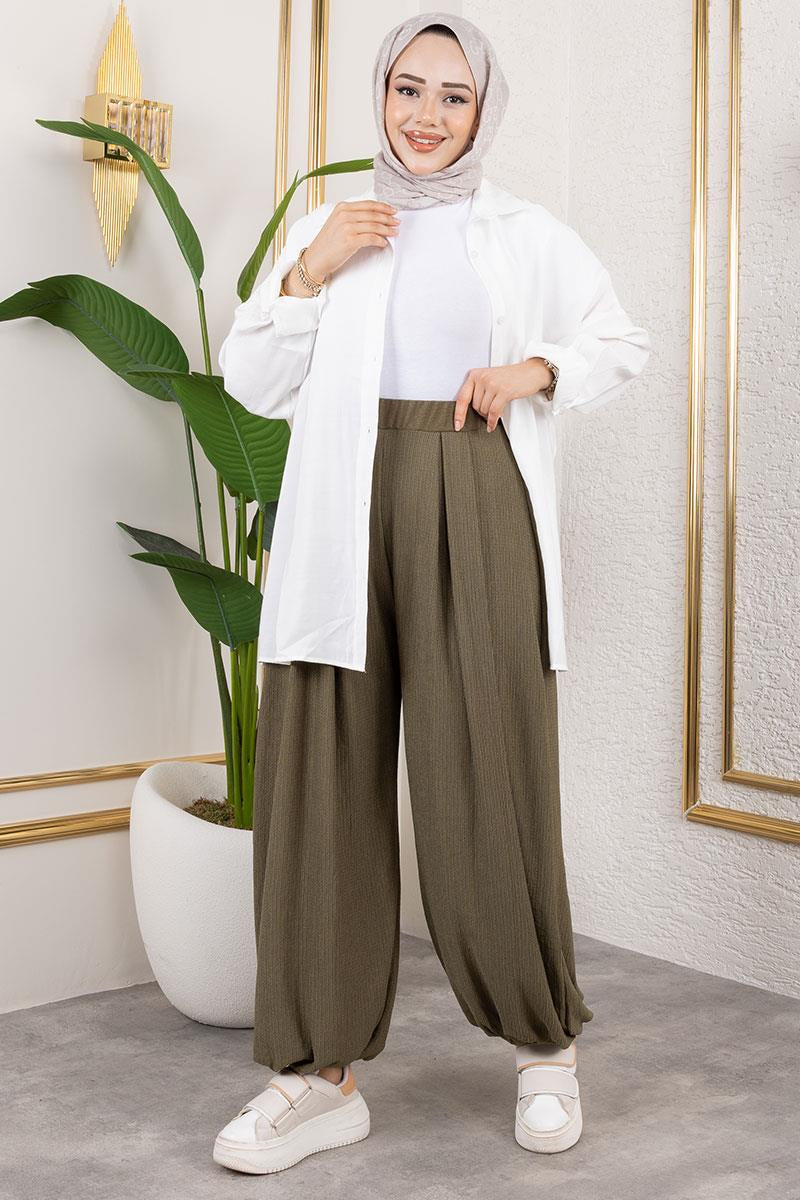 Elastic Waist Shalwar Trousers by NEOMODEST