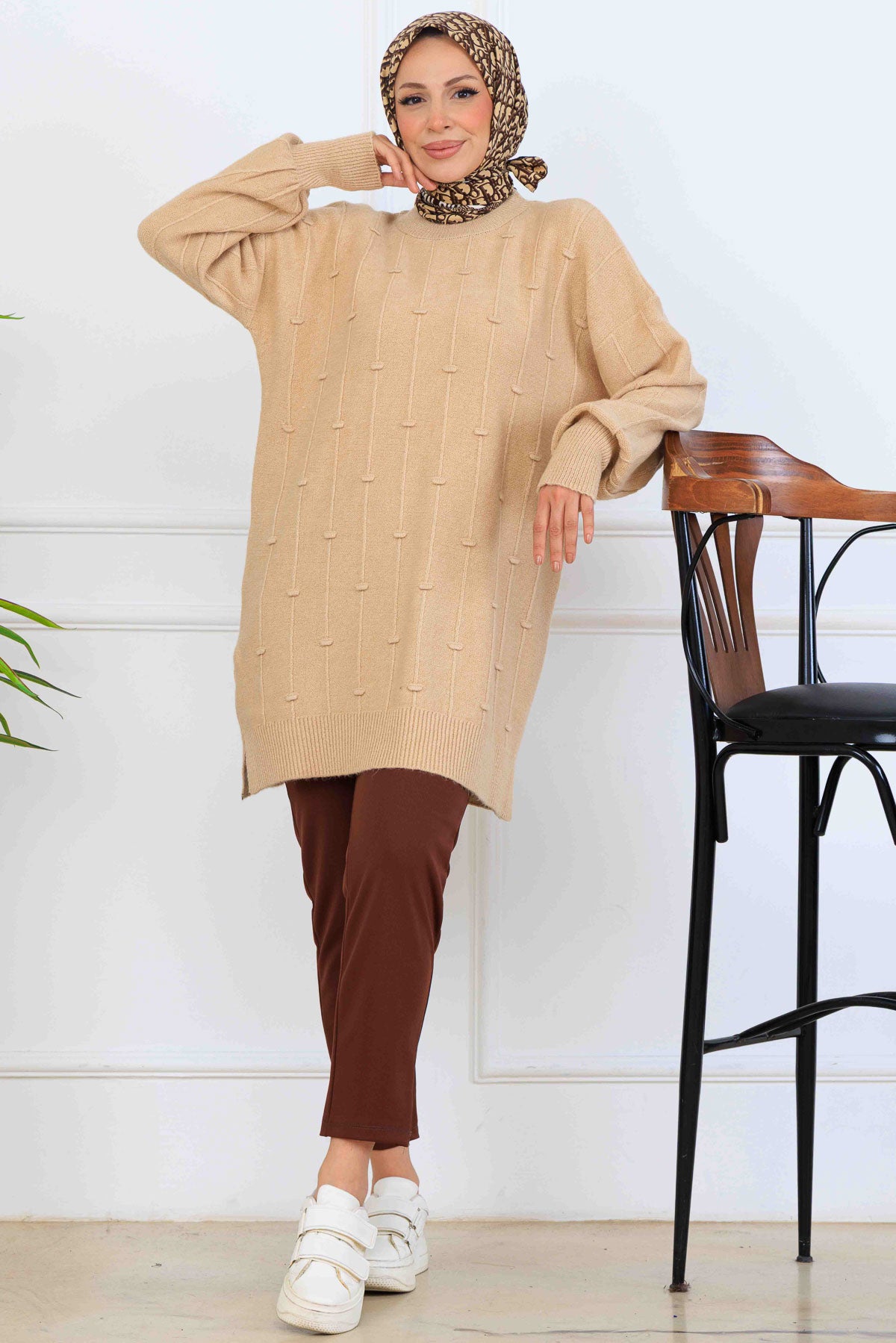 Patterned Knit Tunic by NEOMODEST