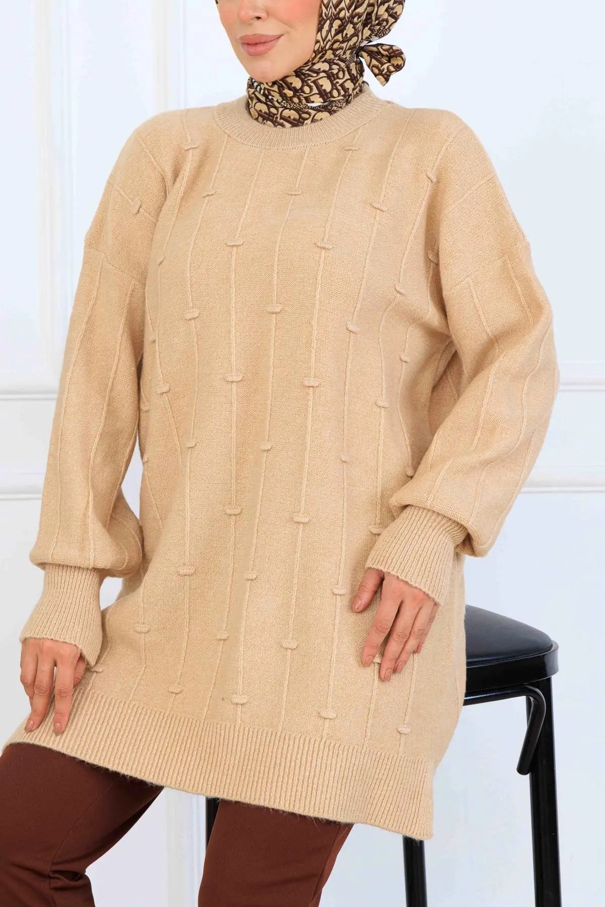 Patterned Knit Tunic, view 3
