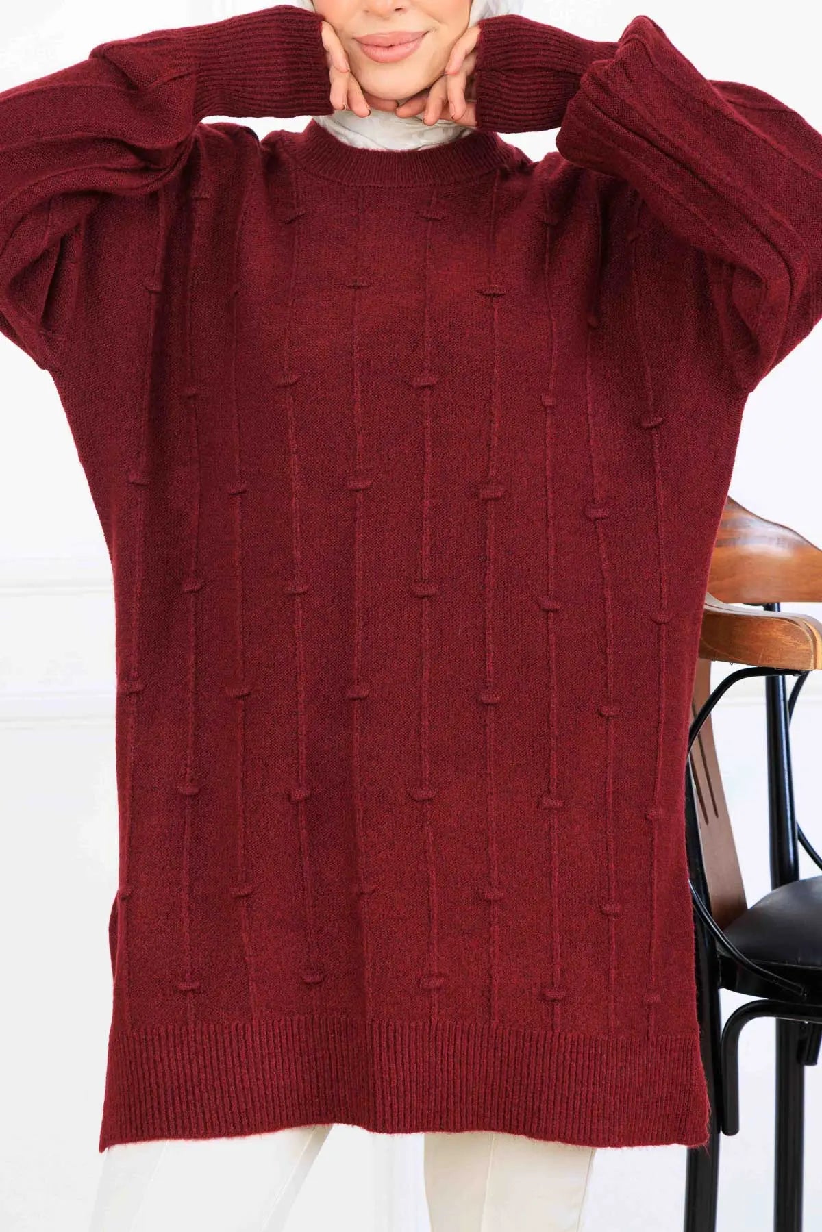 Patterned Knit Tunic, view 3