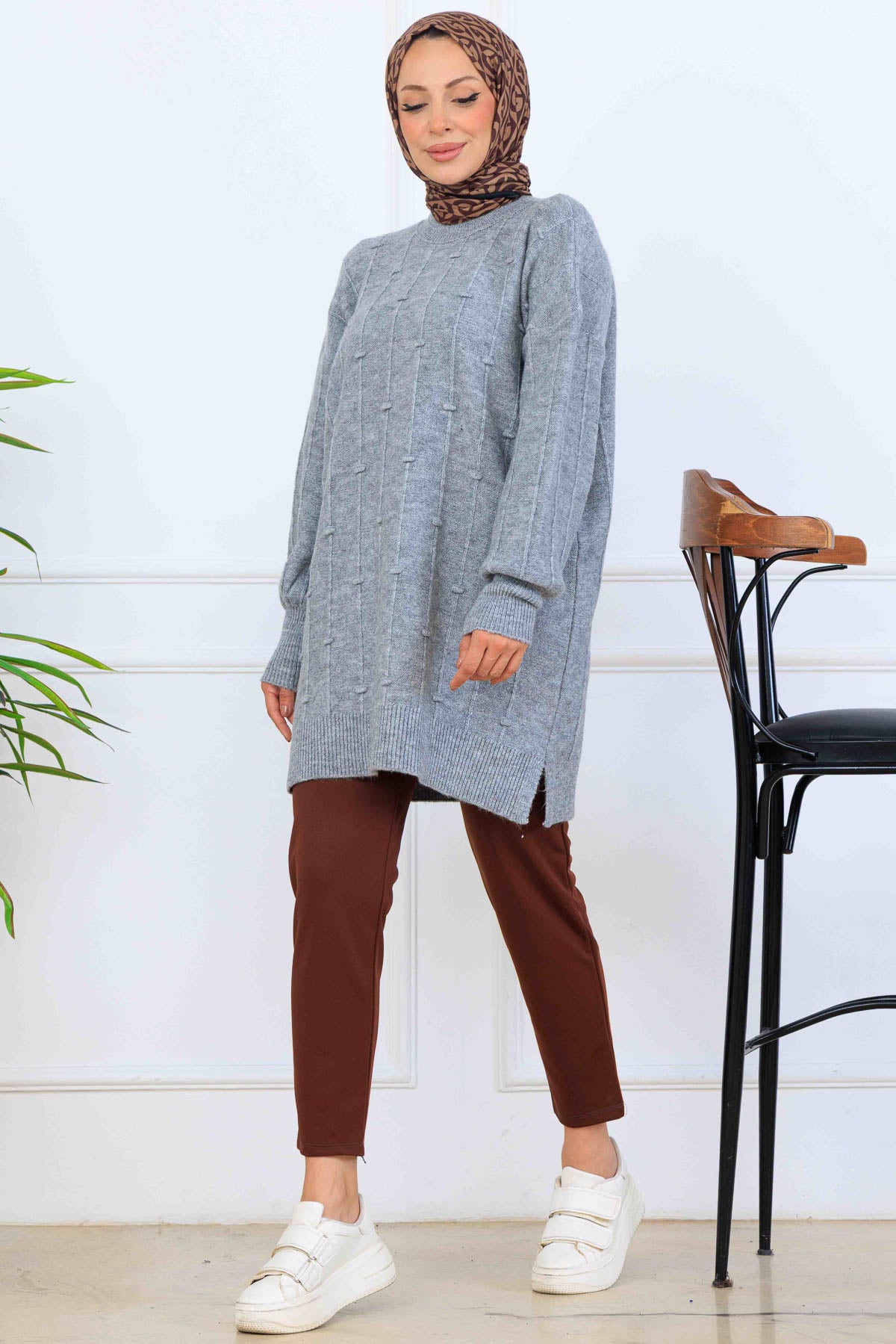 Patterned Knit Tunic by NEOMODEST