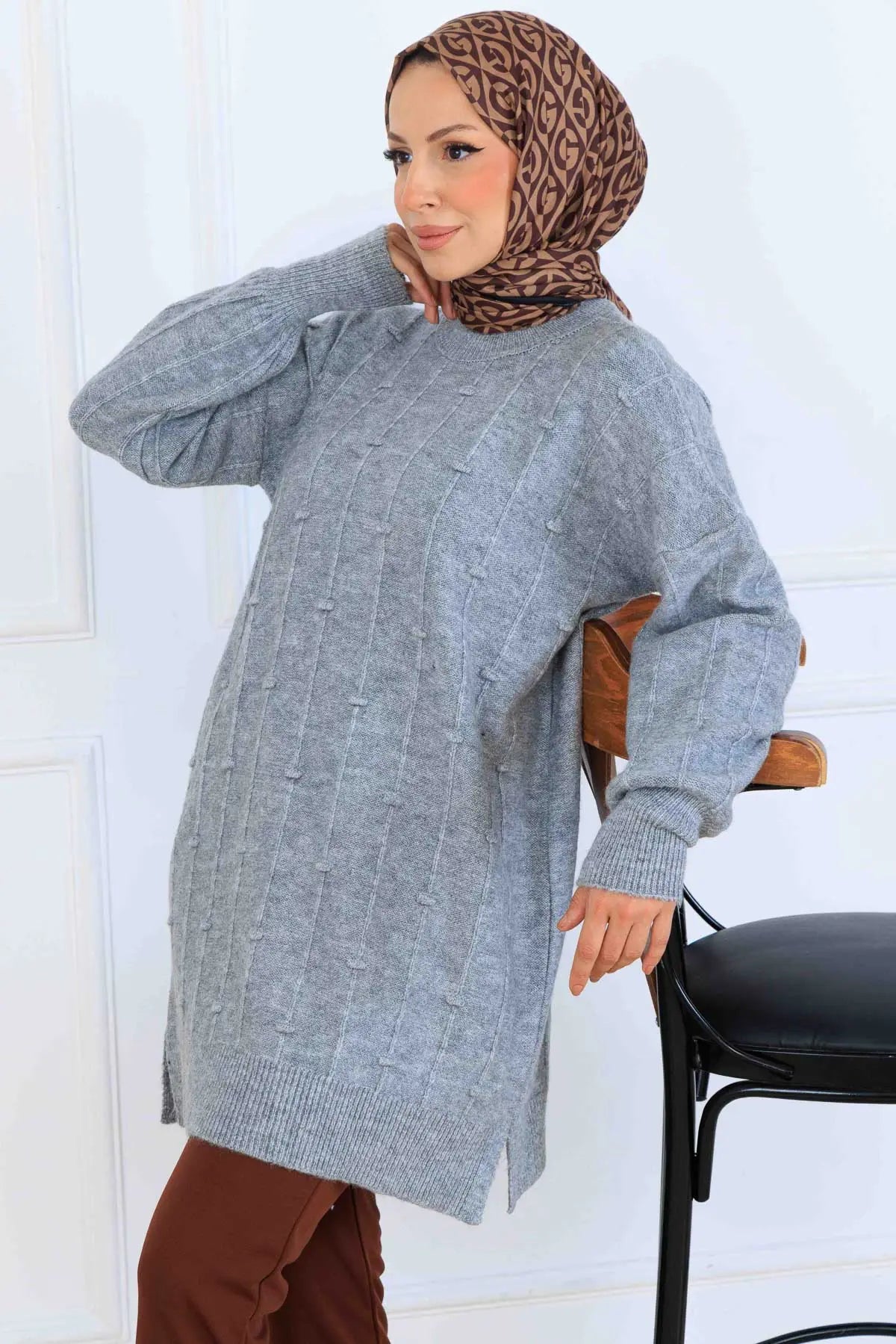Patterned Knit Tunic, view 3