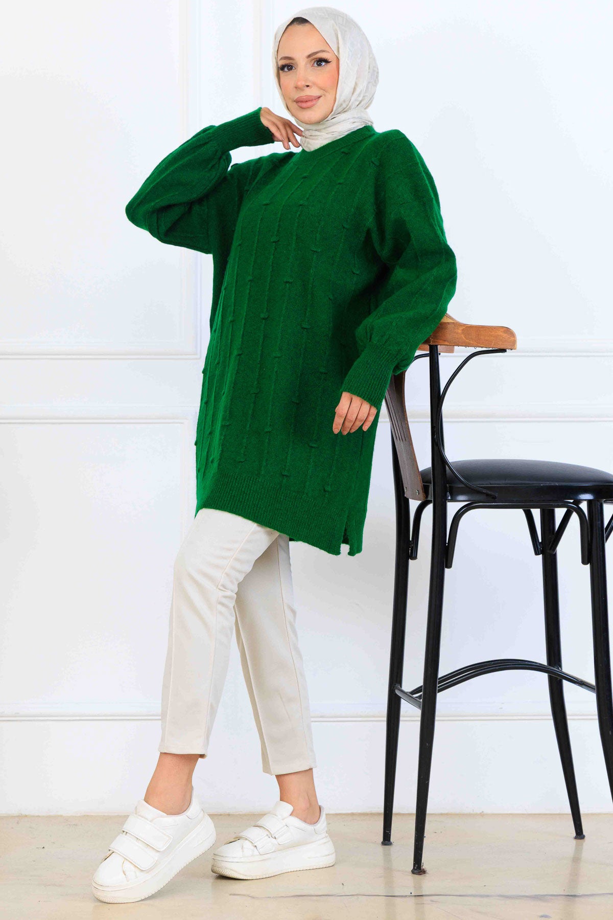 Patterned Knit Tunic by NEOMODEST