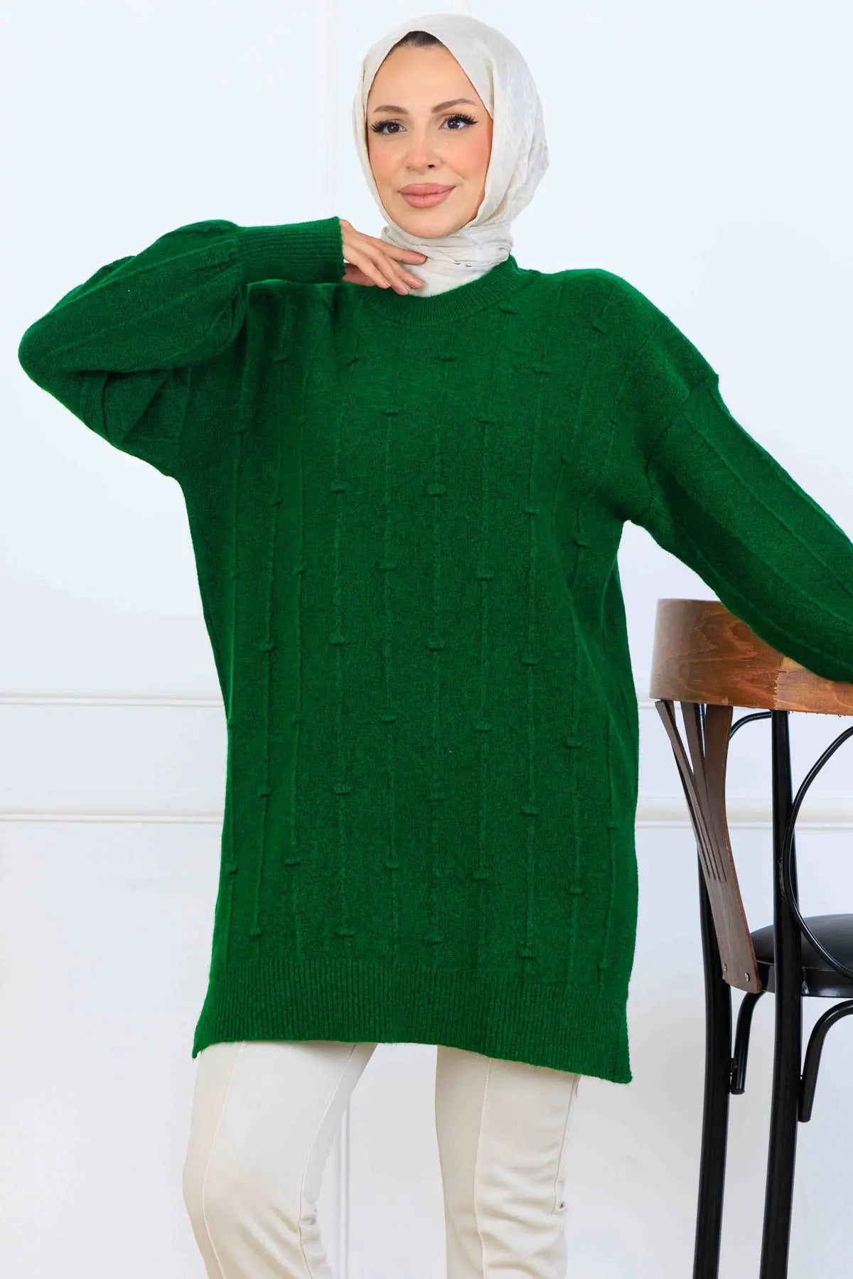 Patterned Knit Tunic, view 3