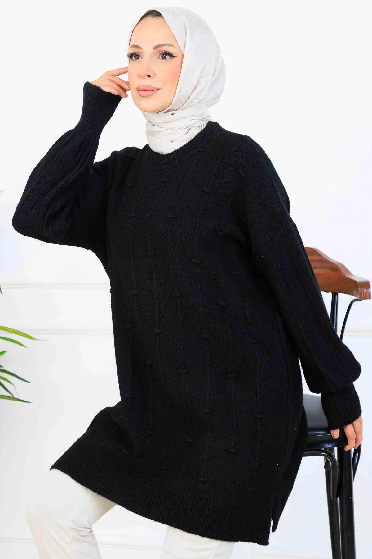 Patterned Knit Tunic, view 3
