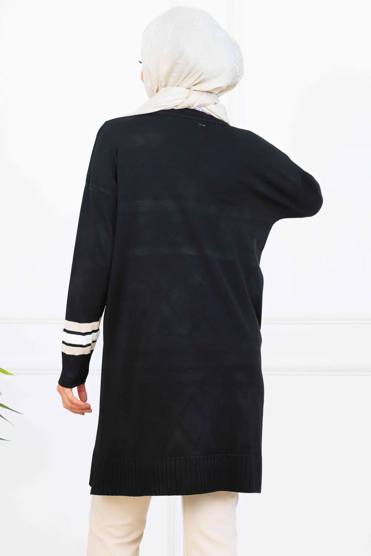 Mercerized Tunic With Stripe Detail, view 4