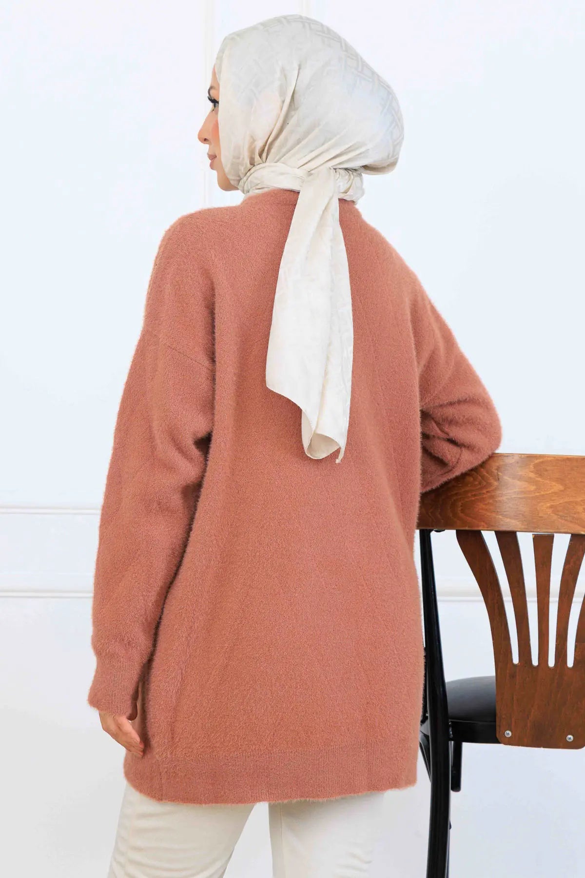 Stone-Detail Knit Tunic, view 4