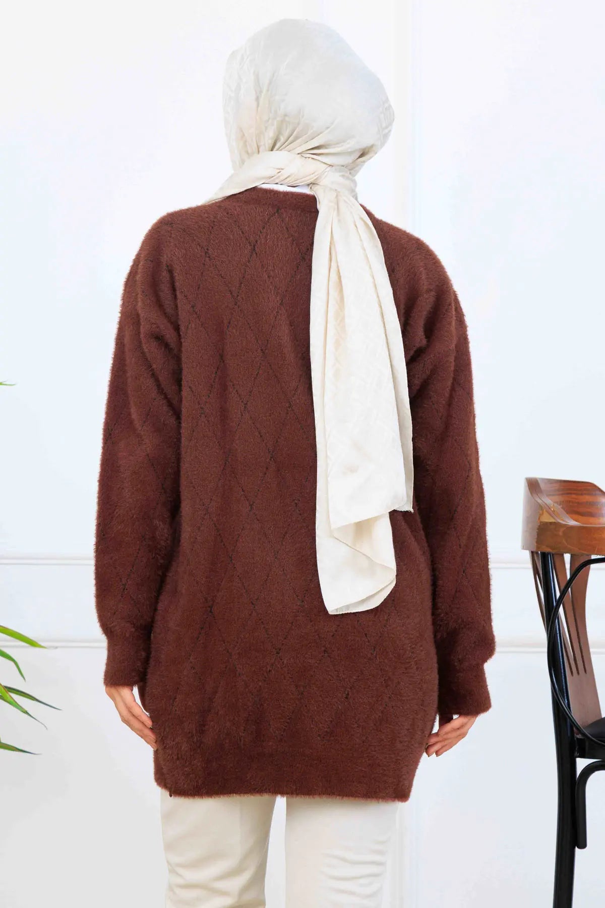 Stone-Detail Knit Tunic, view 4