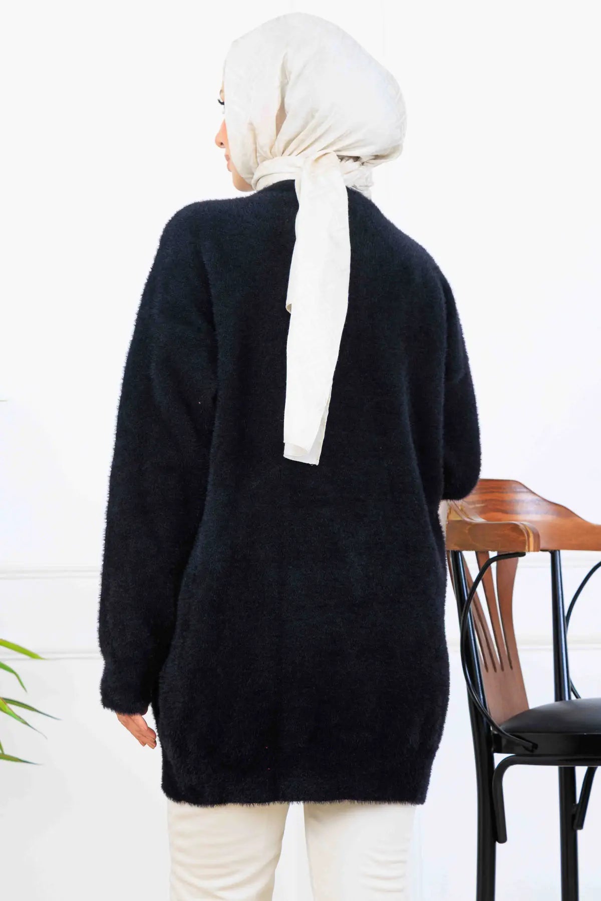 Stone-Detail Knit Tunic, view 4