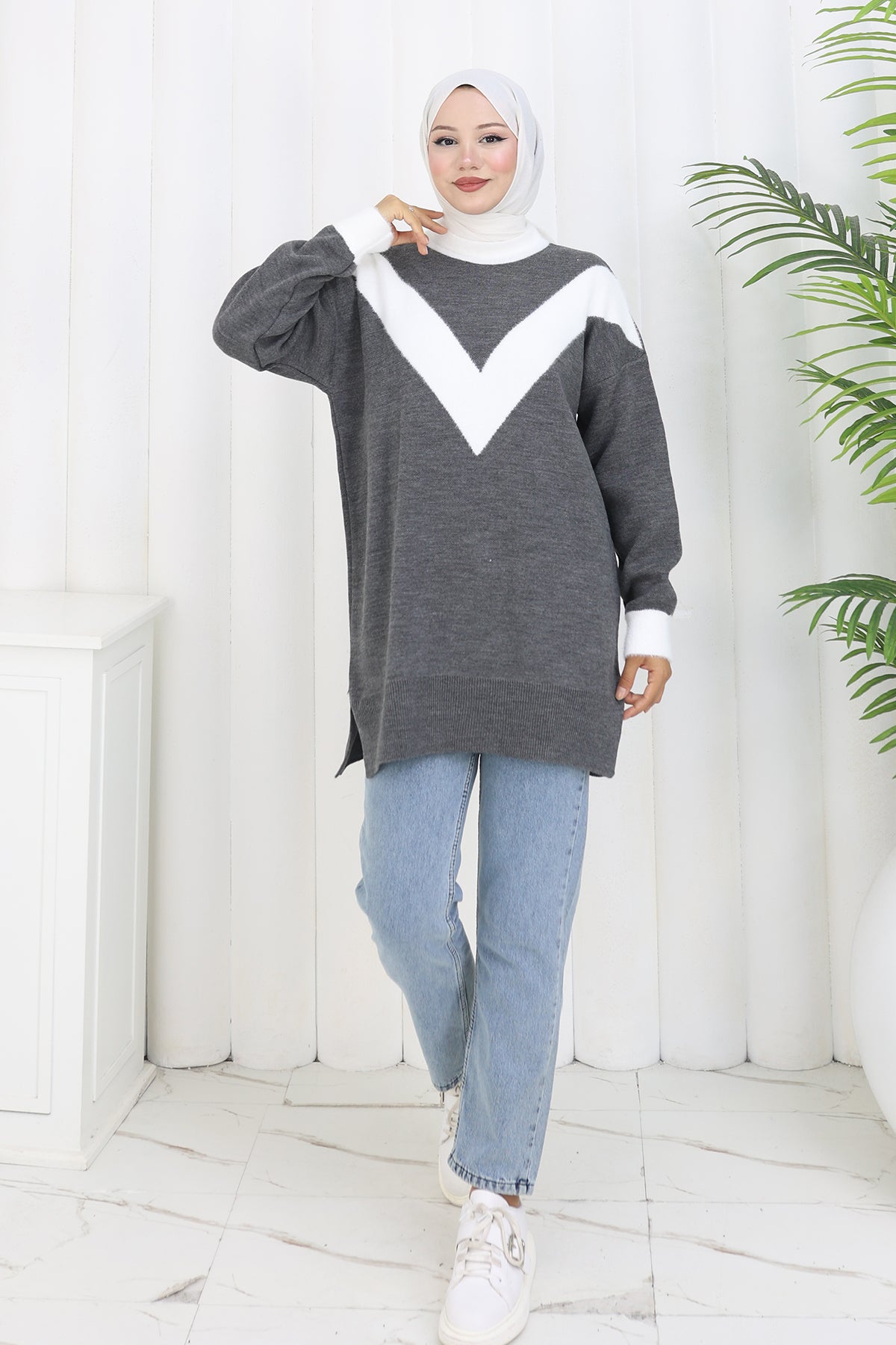 Patterned Knit Tunic by NEOMODEST