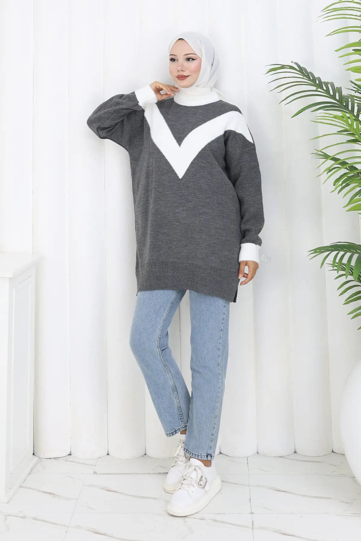Patterned Knit Tunic, view 3