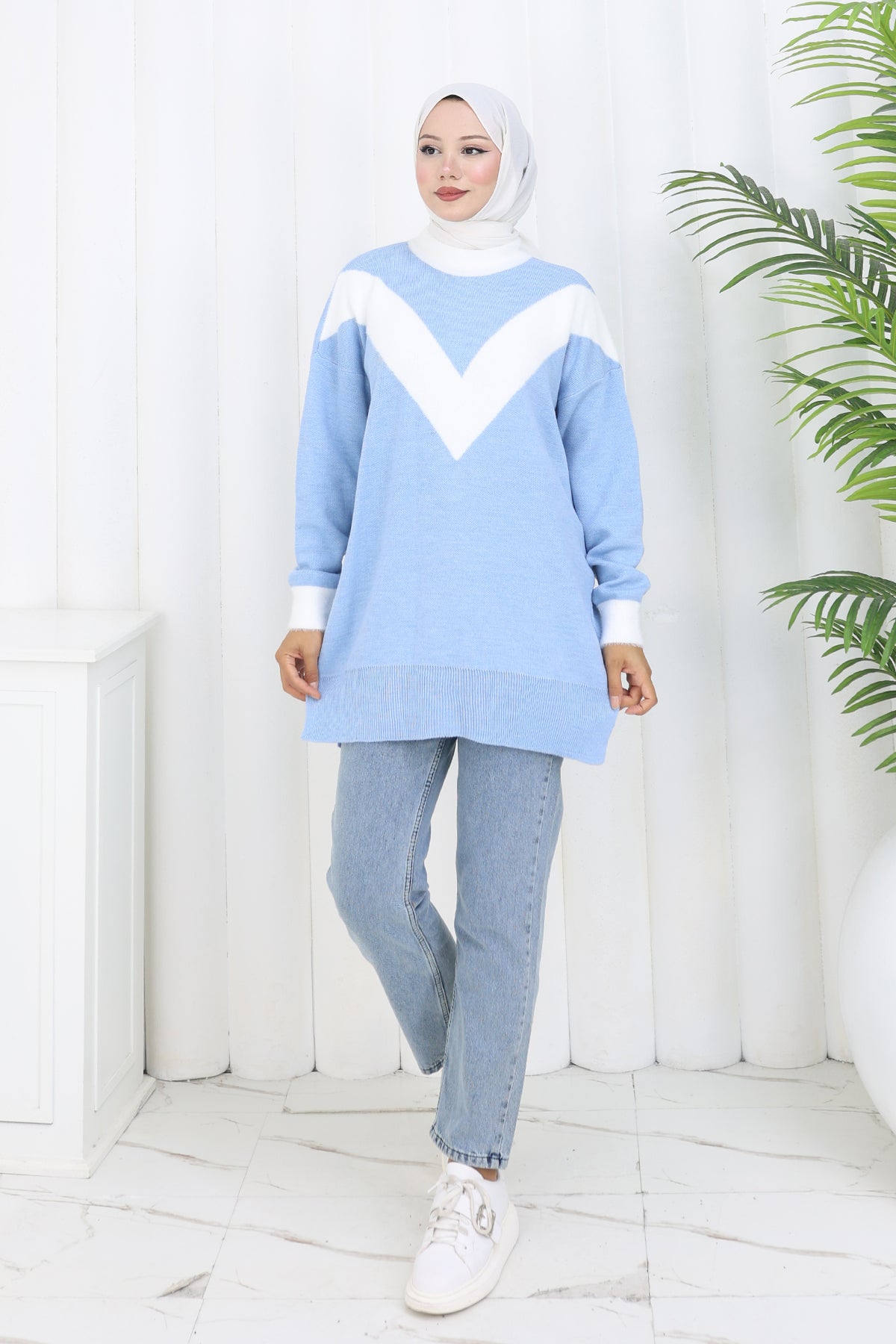 Patterned Knit Tunic by NEOMODEST