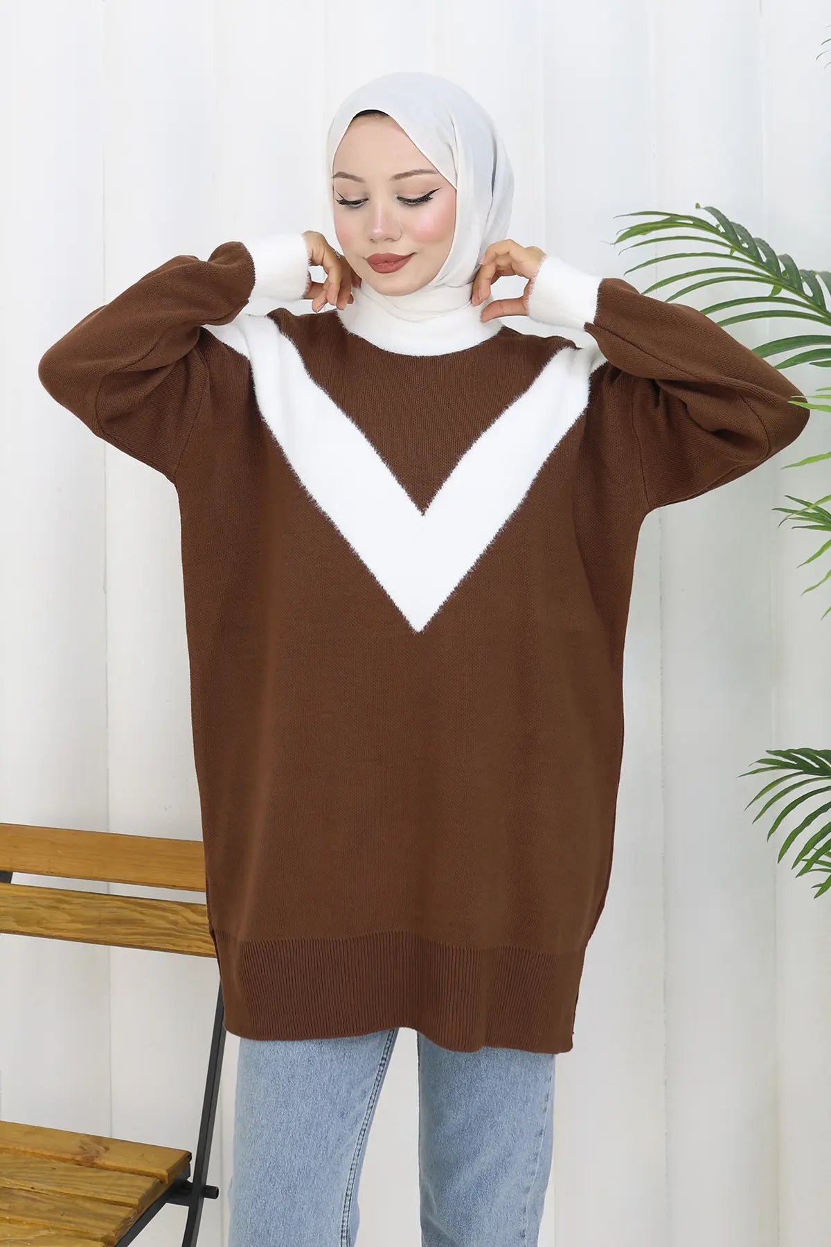 Patterned Knit Tunic, view 5