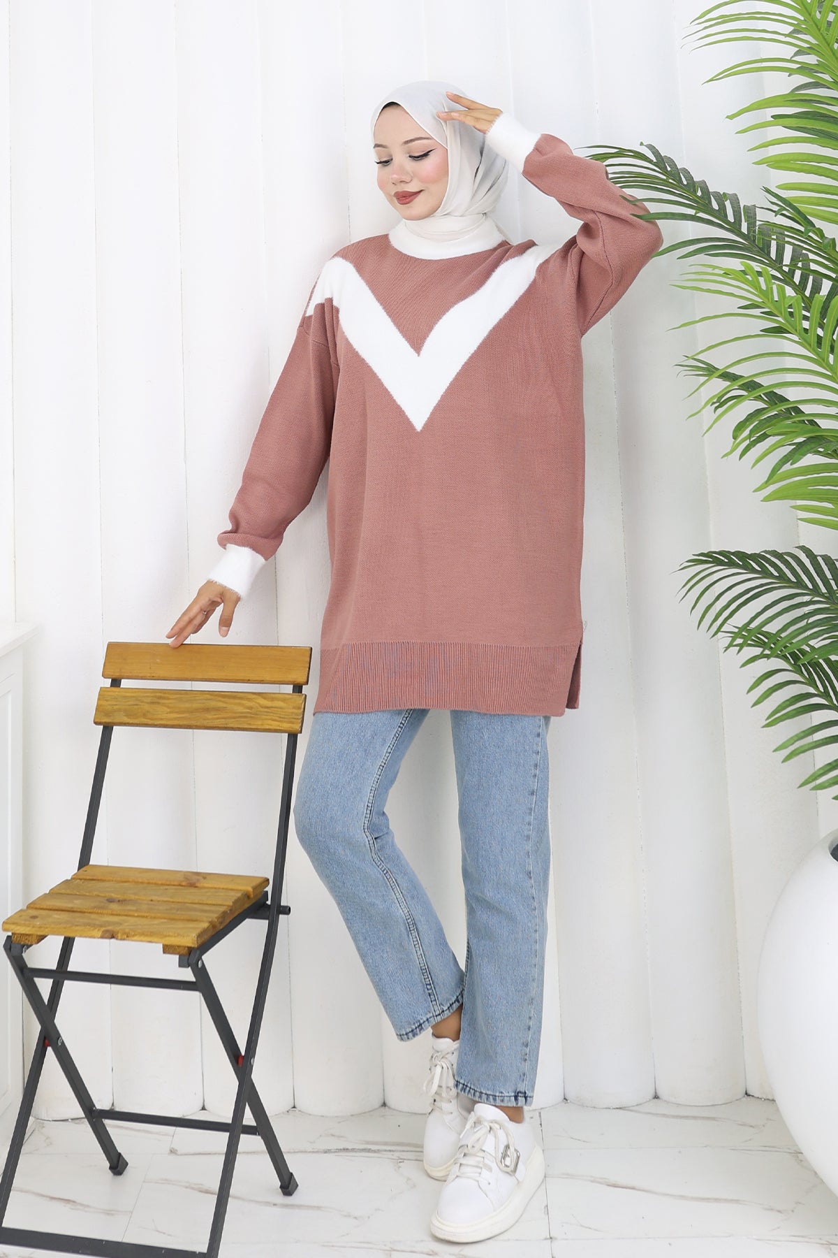 Patterned Knit Tunic by NEOMODEST