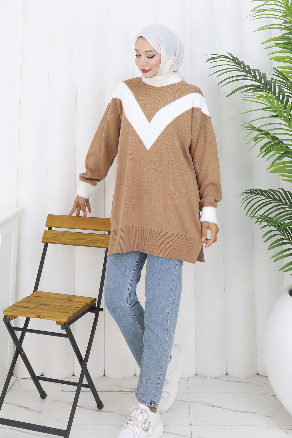 Patterned Knit Tunic by NEOMODEST