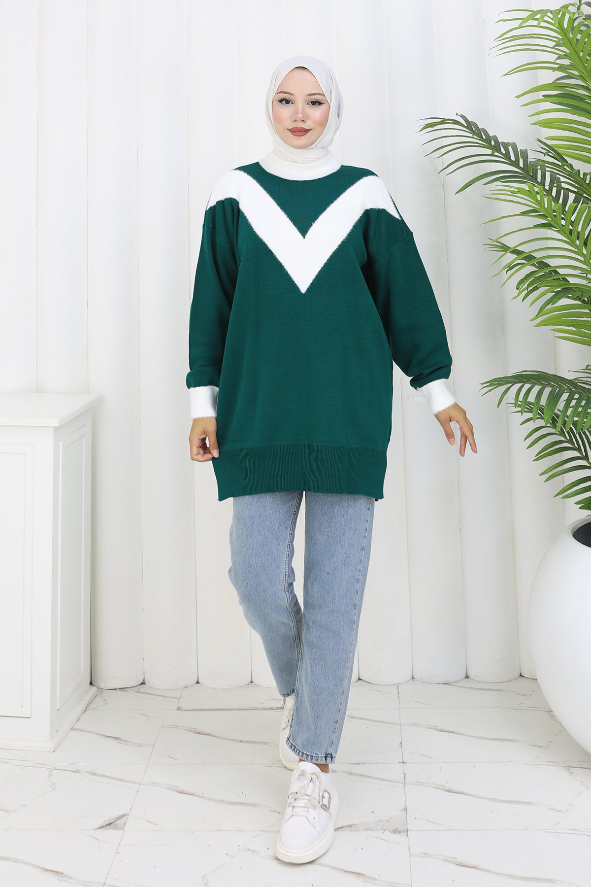 Patterned Knit Tunic by NEOMODEST