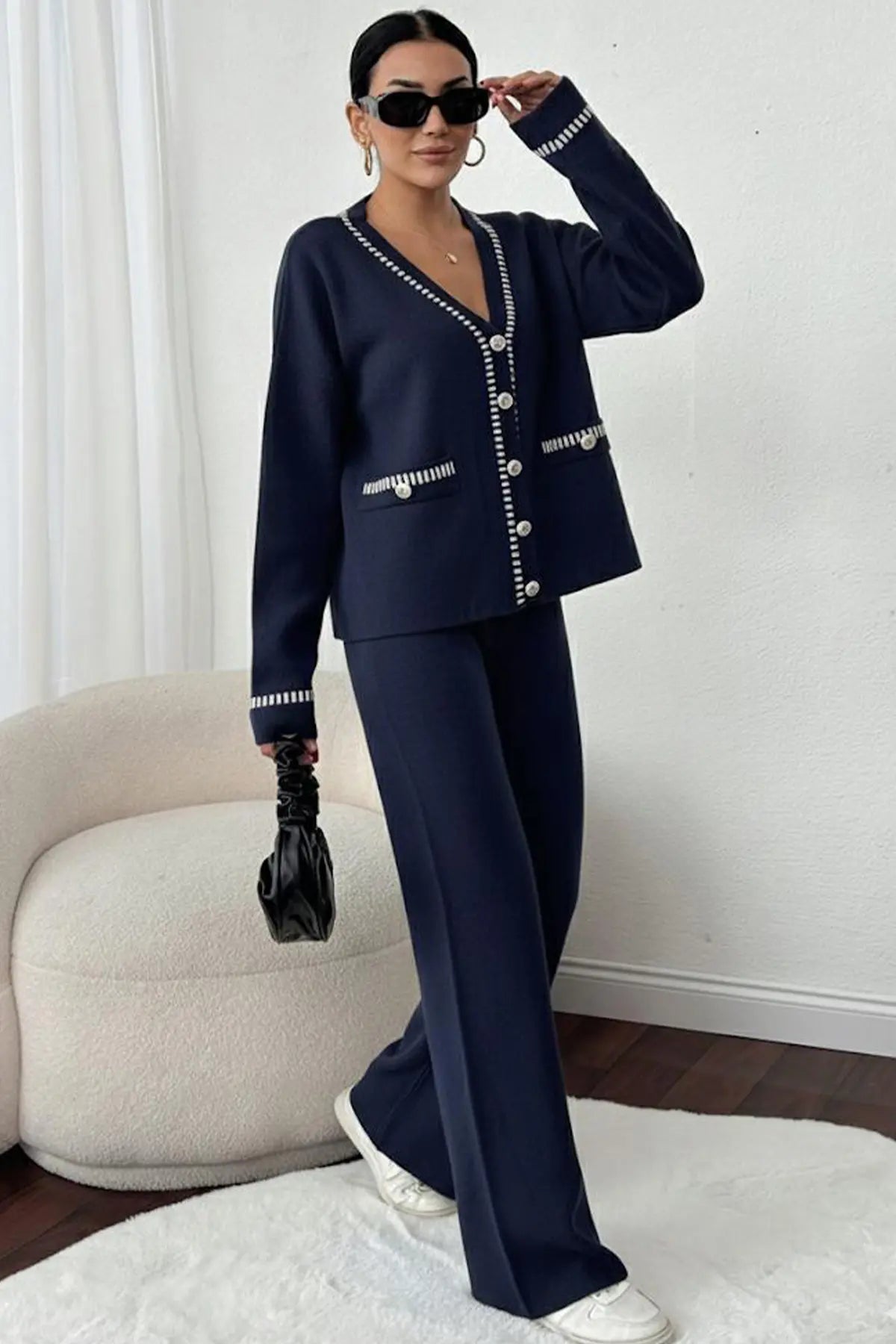 Striped Jacket Co-ord Set, view 3
