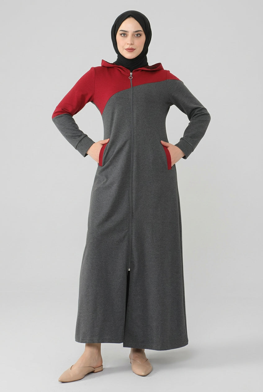 Zippered Hooded Hijab Sports Abaya by NEOMODEST