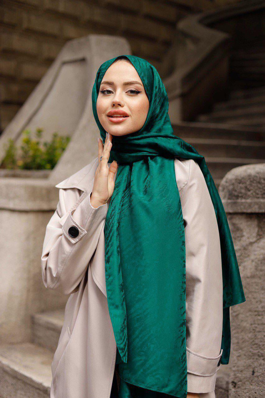 Patterned Silky Jacquard Shawl, view 2