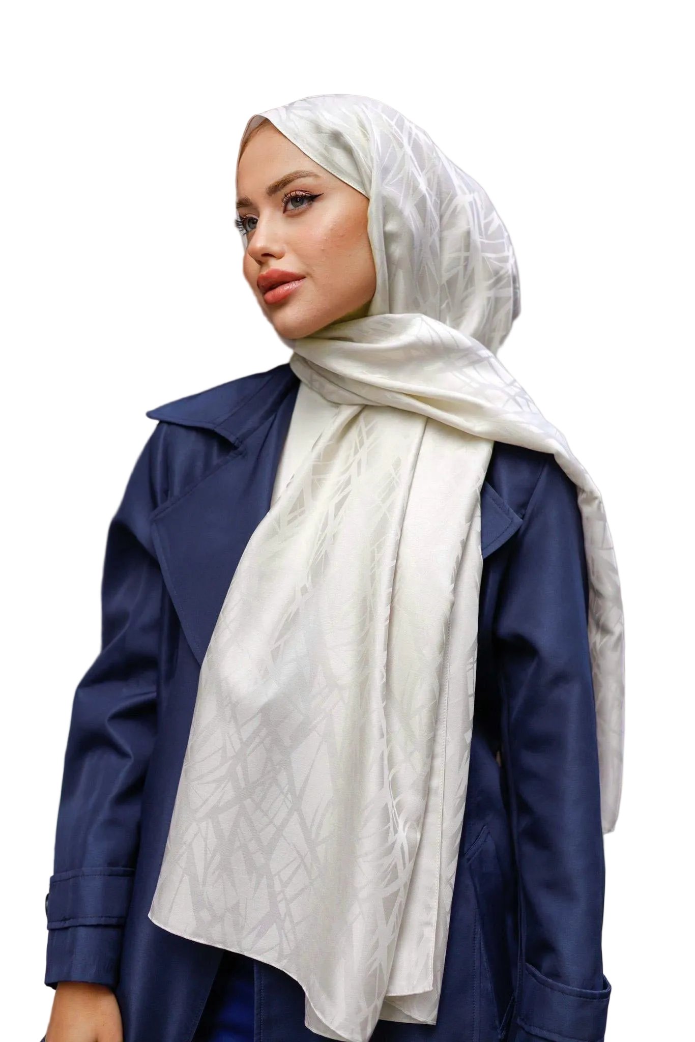 Patterned Silky Jacquard Shawl by NEOMODEST