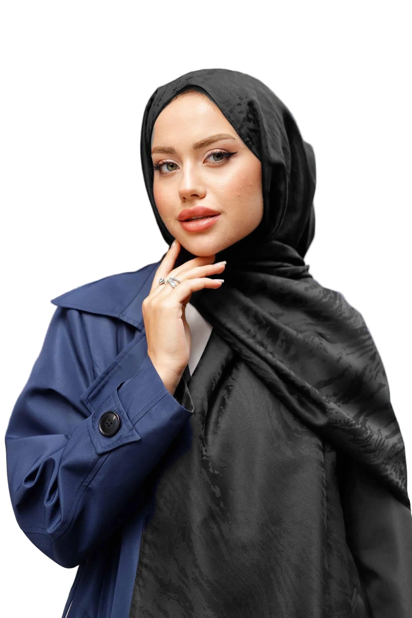 Patterned Silky Jacquard Shawl by NEOMODEST