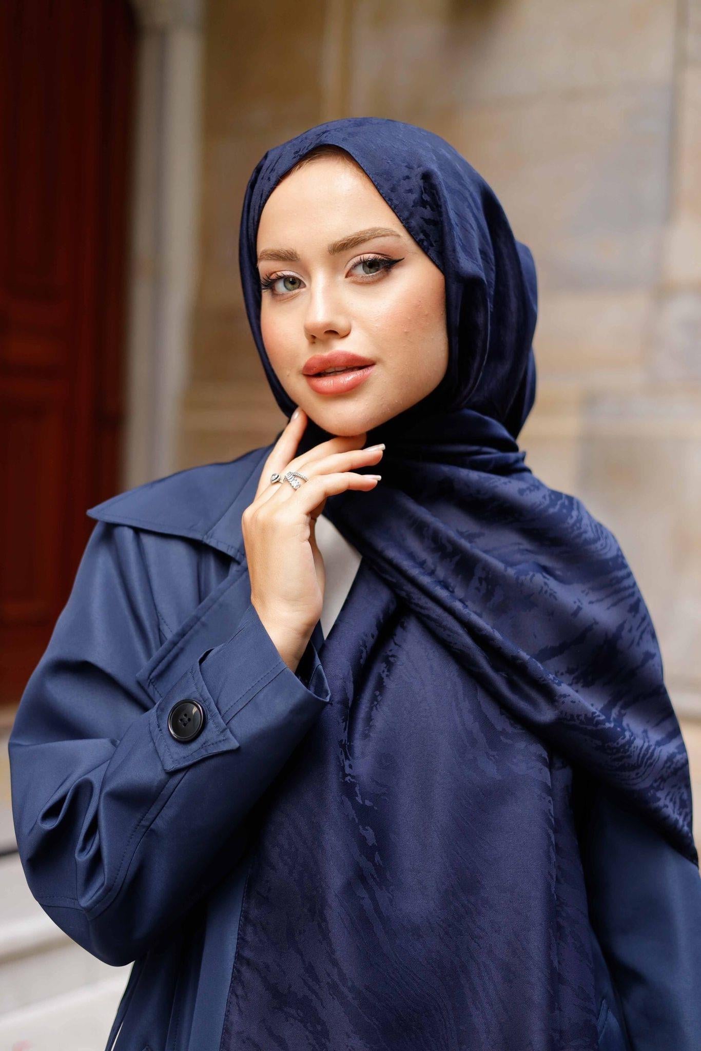 Patterned Silky Jacquard Shawl, view 2