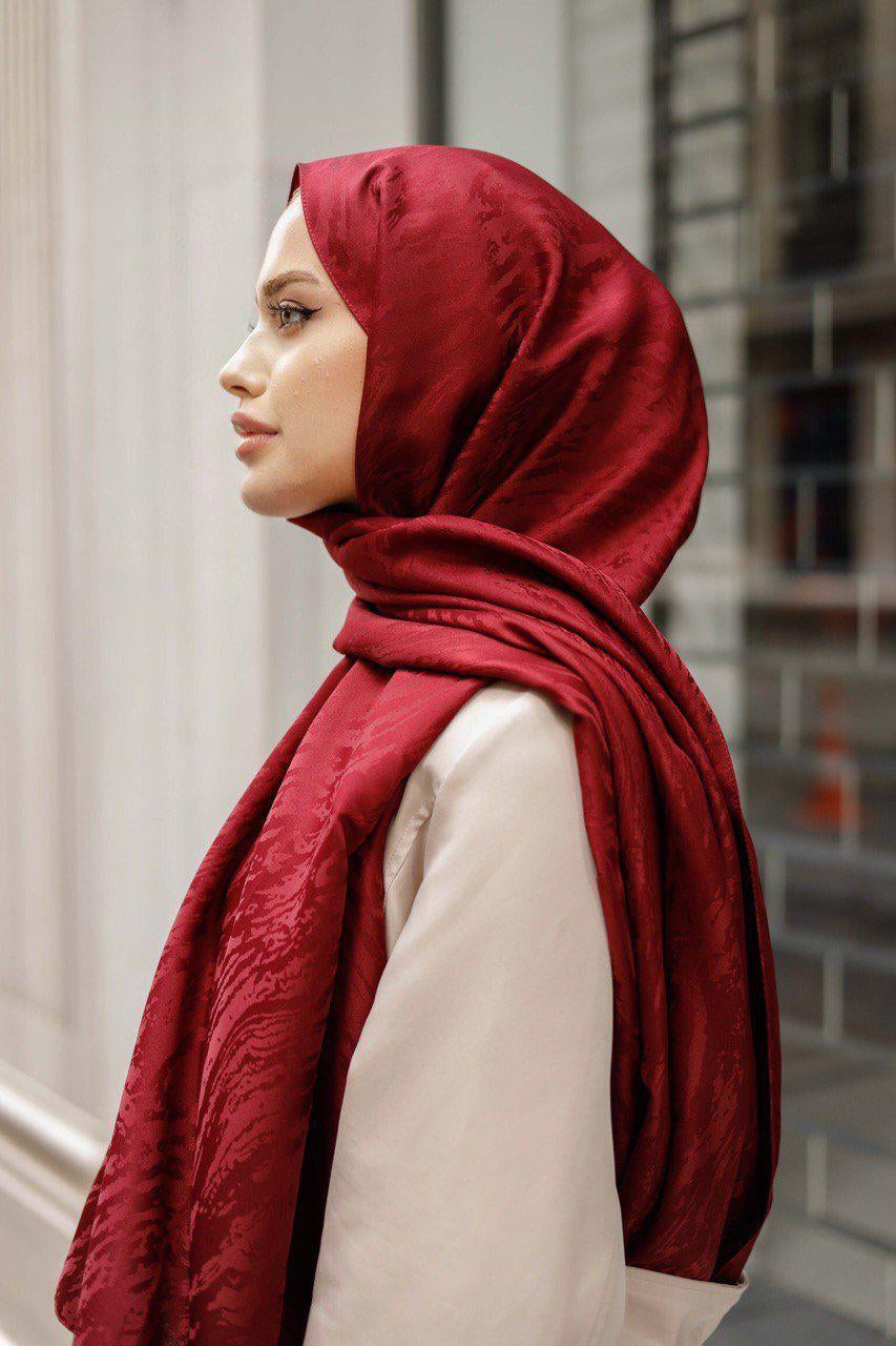 Patterned Silky Jacquard Shawl, view 2