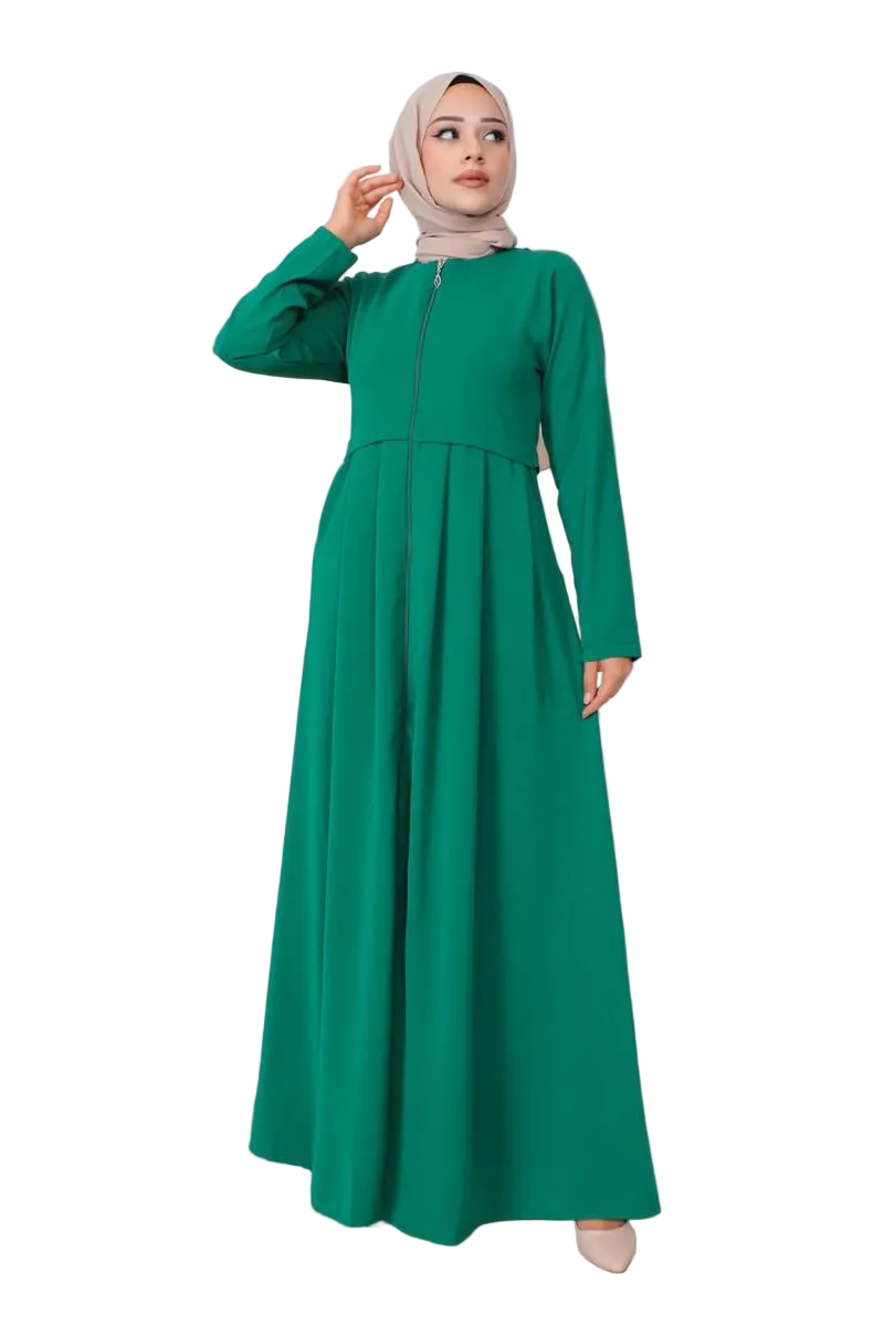 Pleated Emerald Aerobin Abaya, view 2