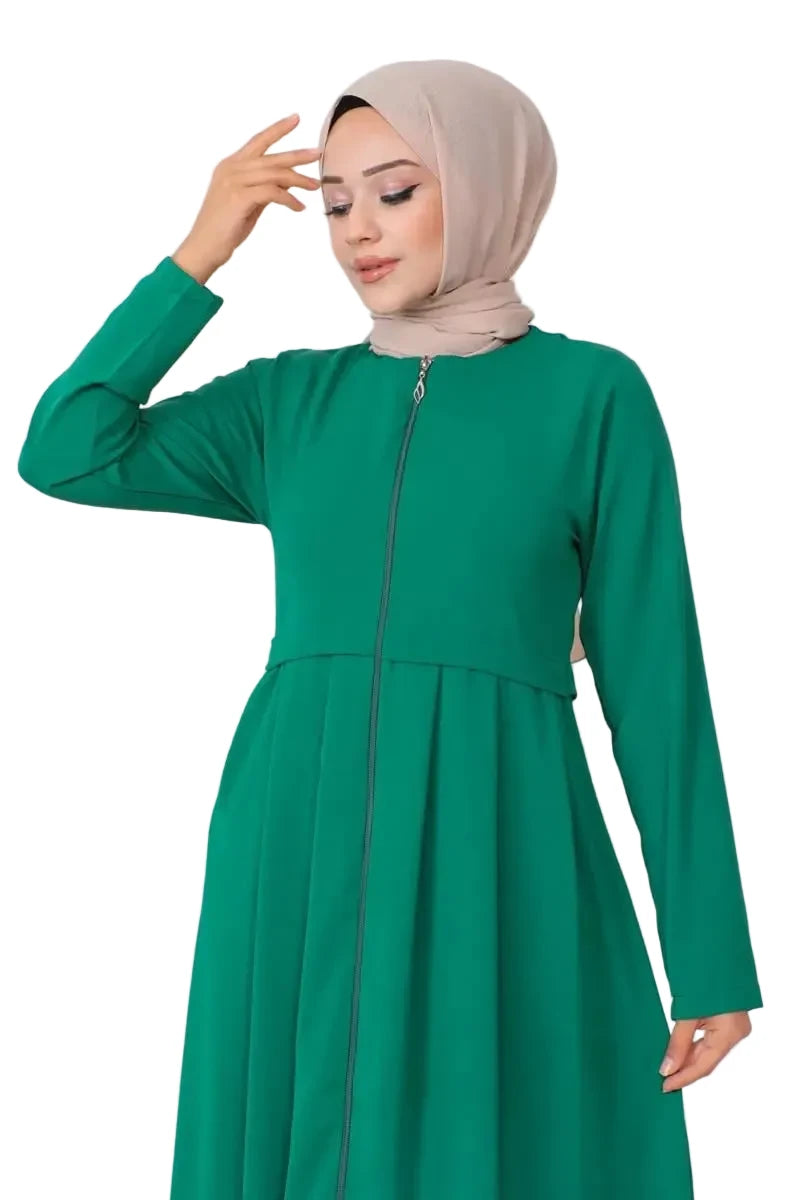 Pleated Emerald Aerobin Abaya, view 3